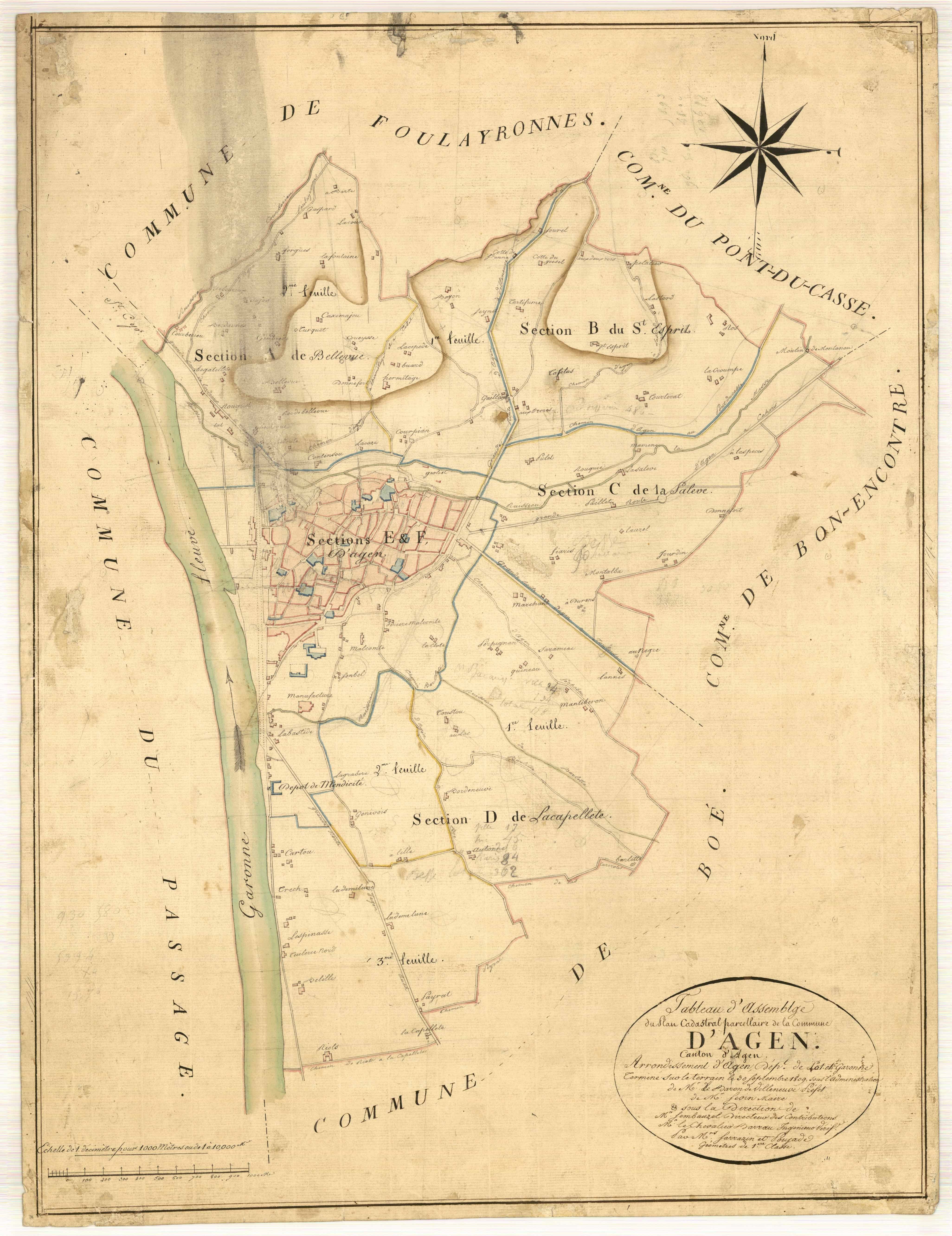 Plan primitif, feuille-TA, Agen