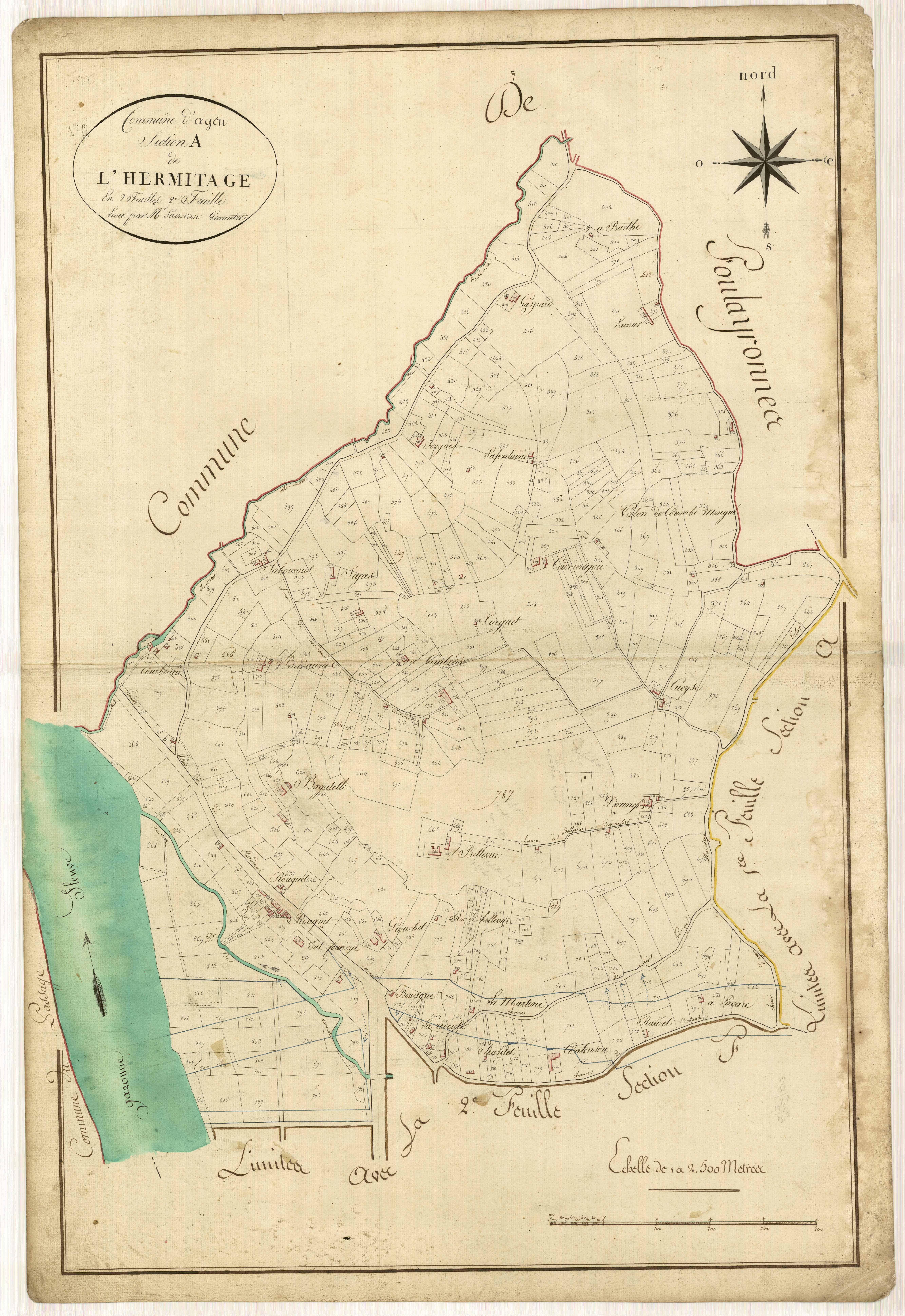 Plan primitif, feuille-A2, Agen