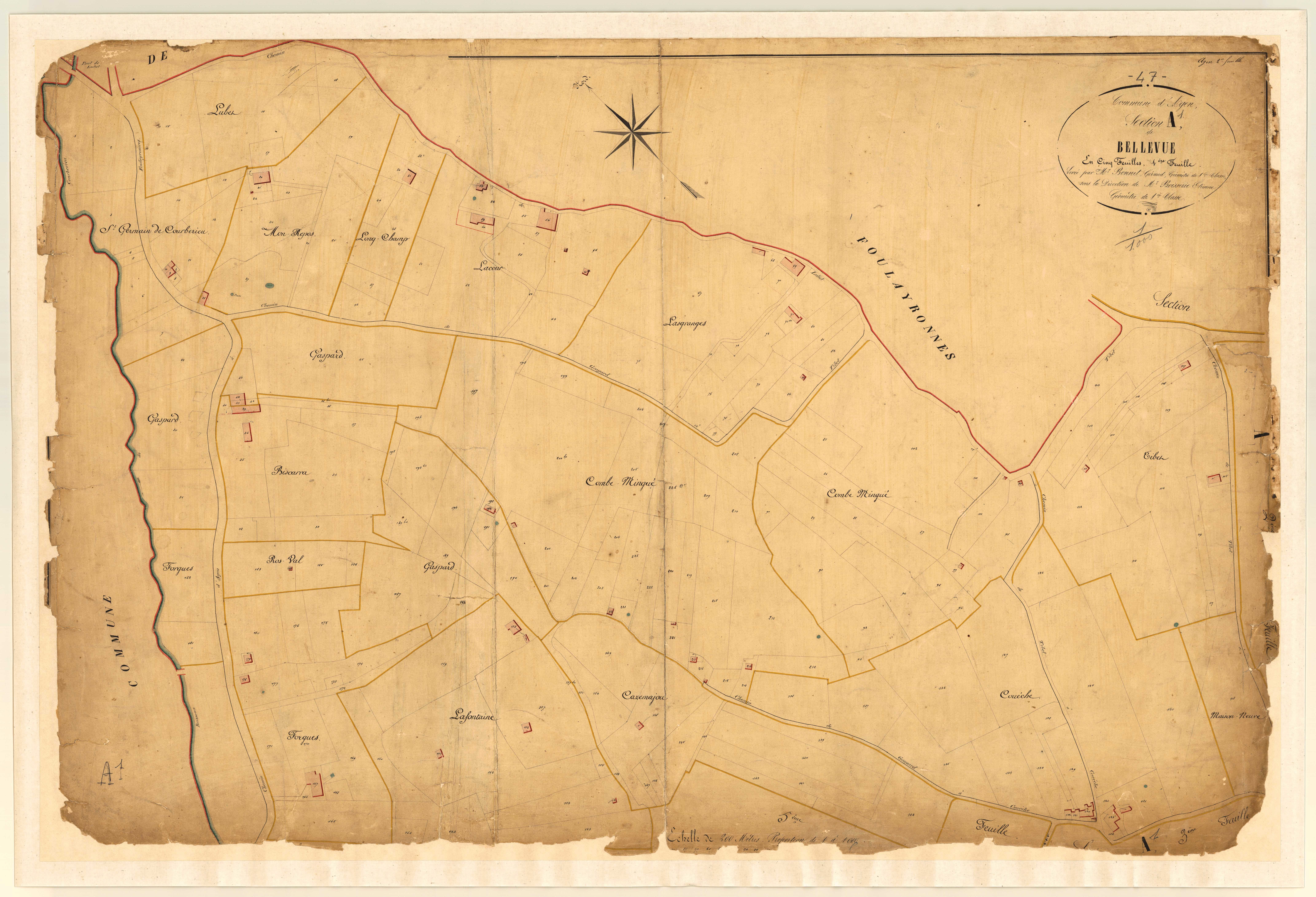 Plan napoléonien-A1 Bellevue, Agen