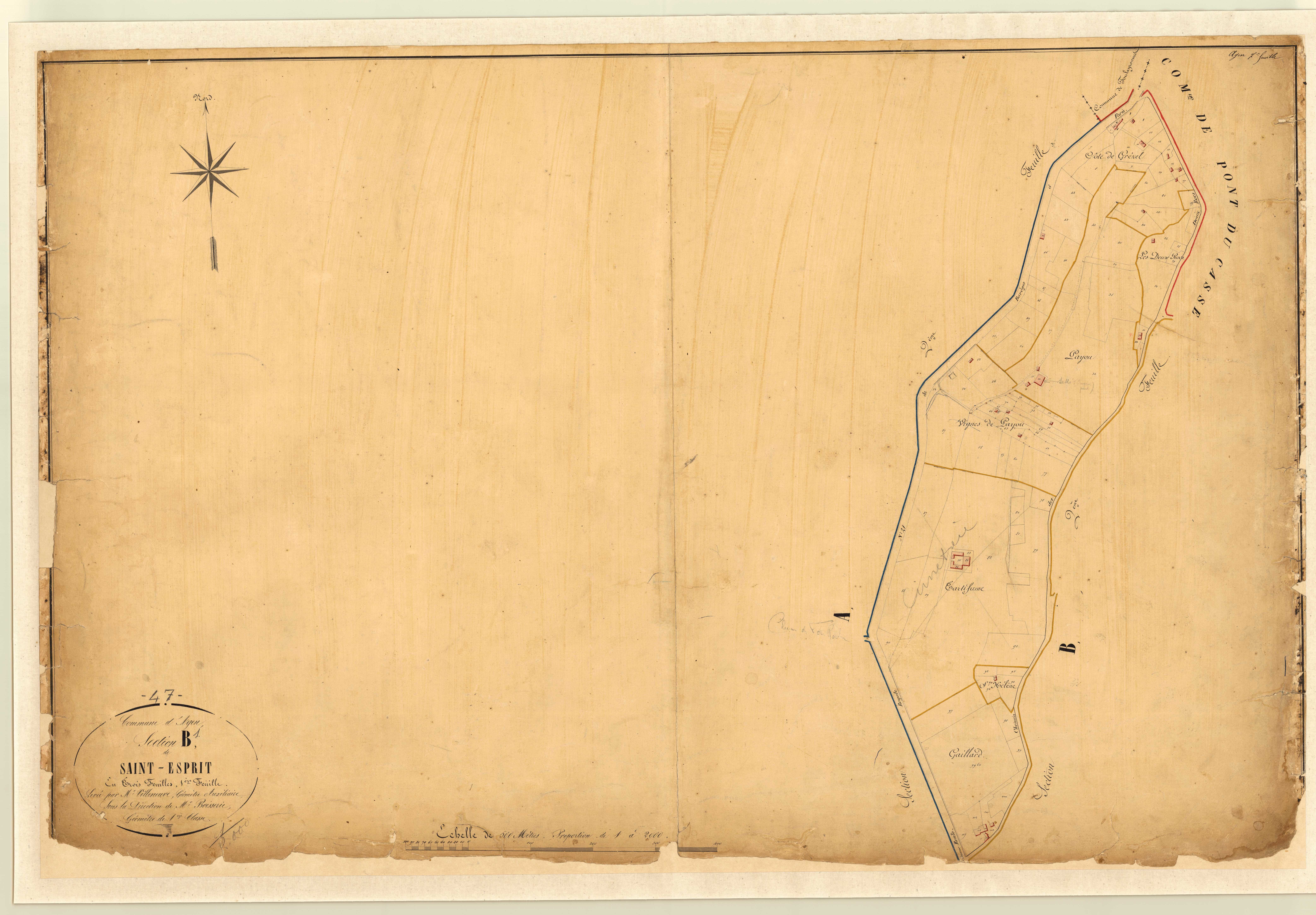Plan napoléonien-B1 Saint-Esprit, Agen