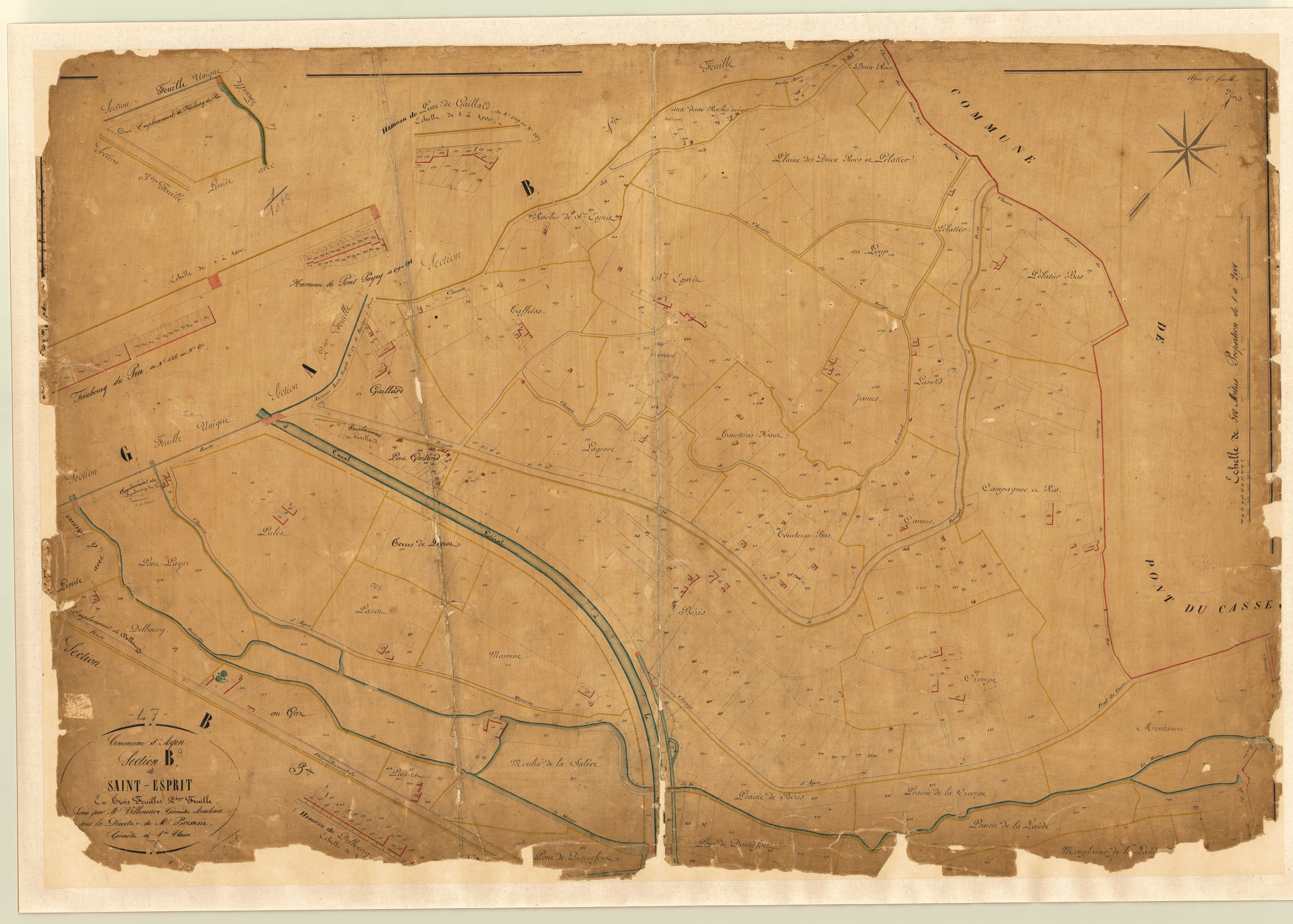 Plan napoléonien-B2 Saint-Esprit, Agen