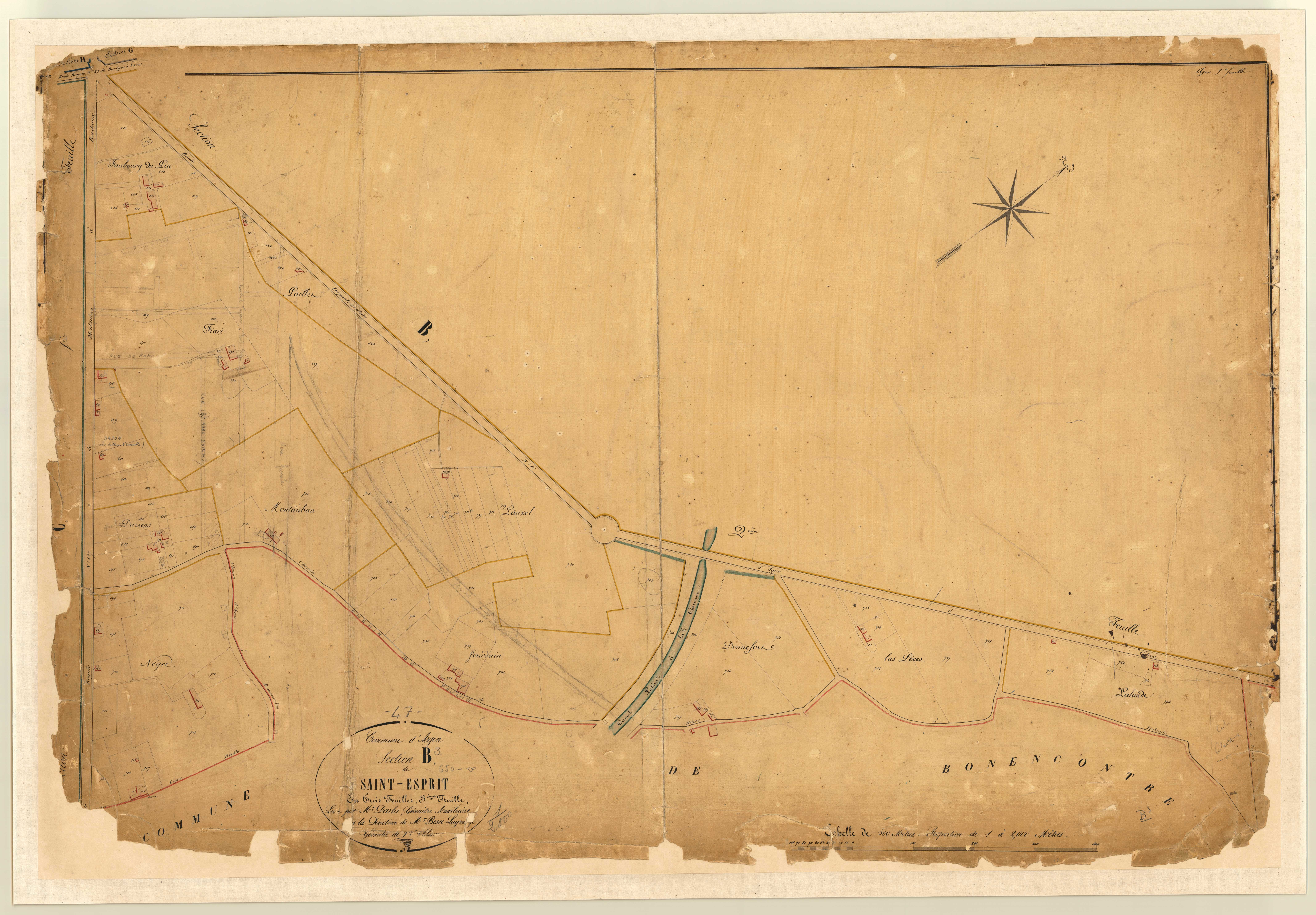 Plan napoléonien-B3 Saint-Esprit, Agen