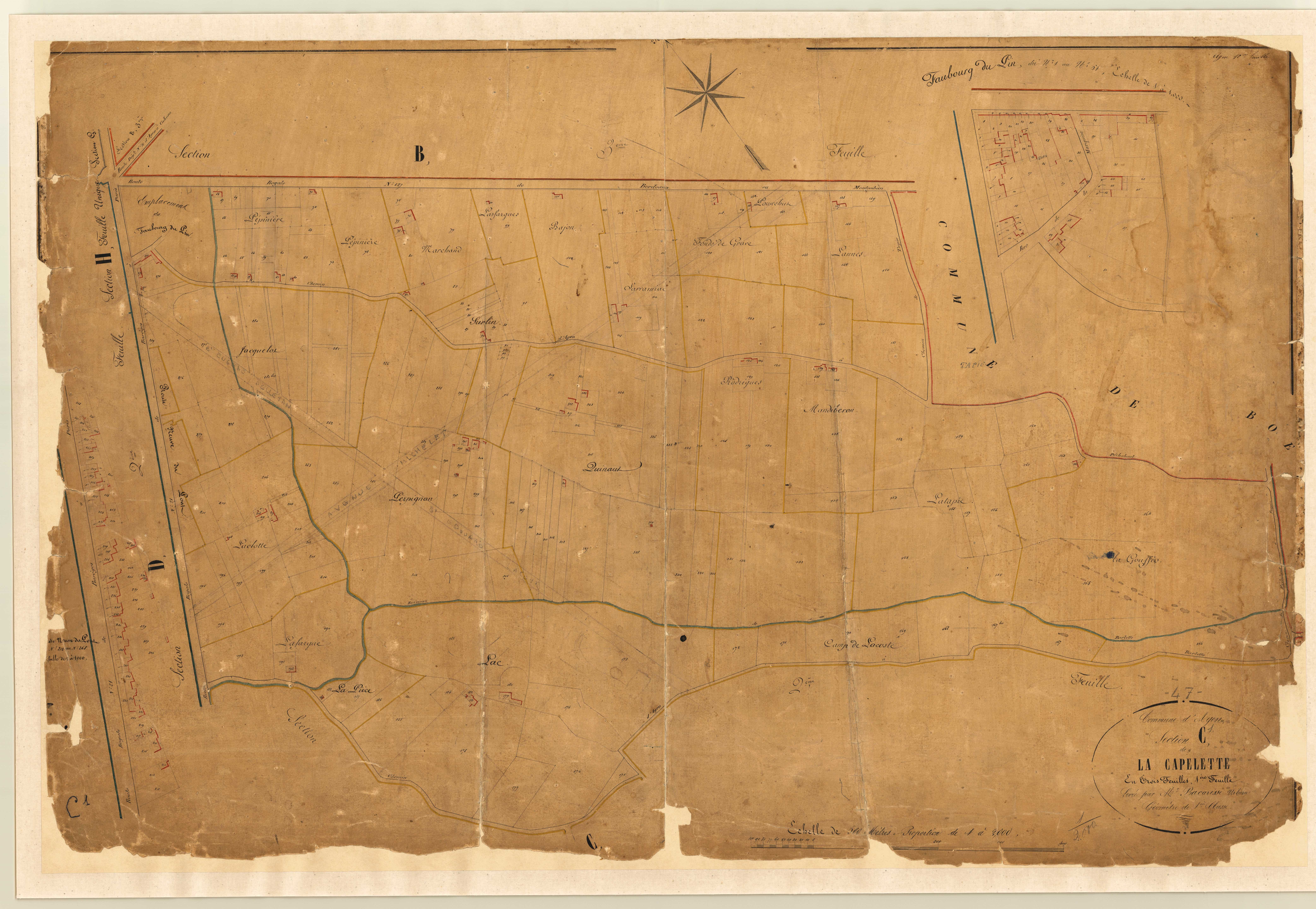 Plan napoléonien-C1 La Capelette, Agen