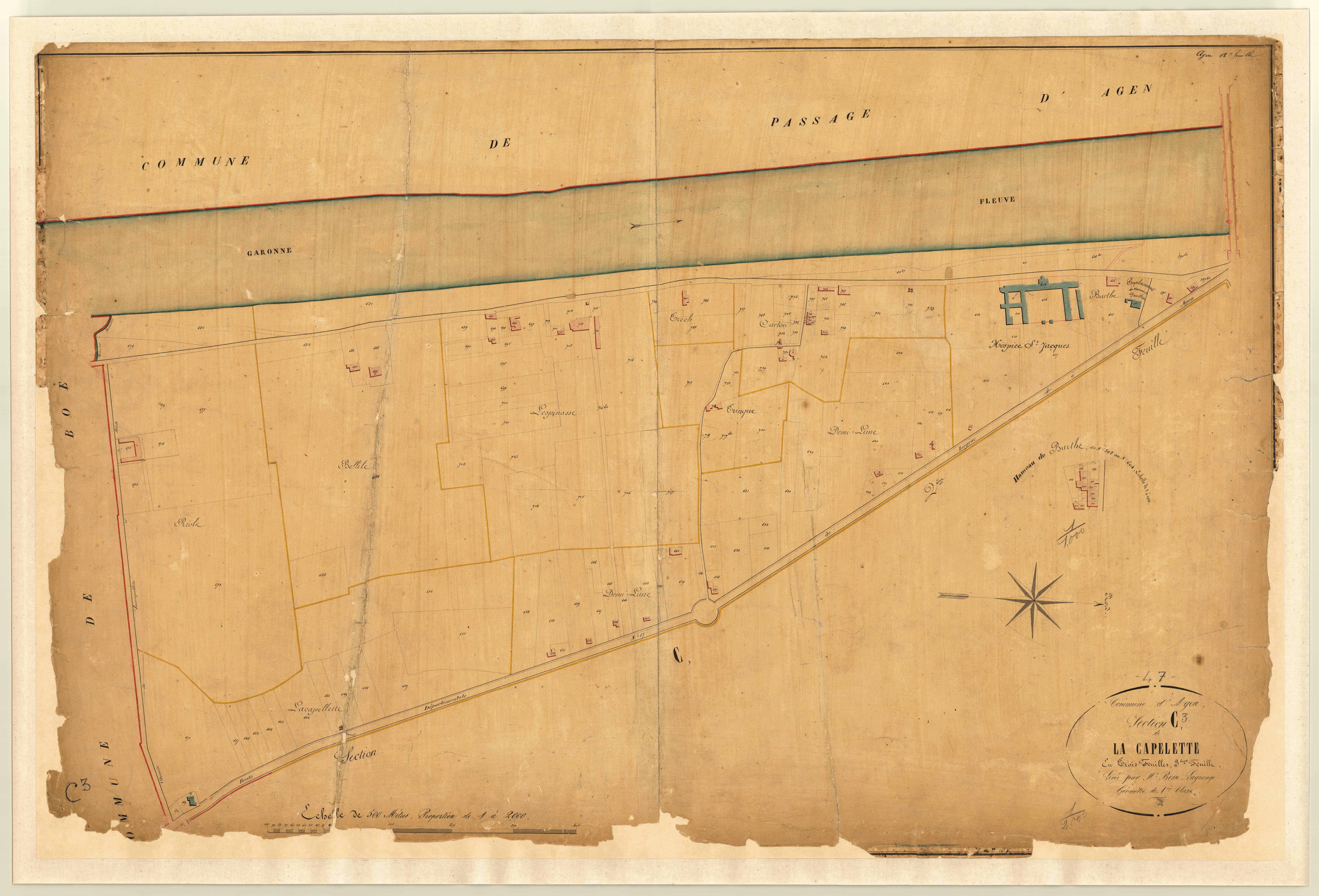 Plan napoléonien-C3 La Capelette, Agen