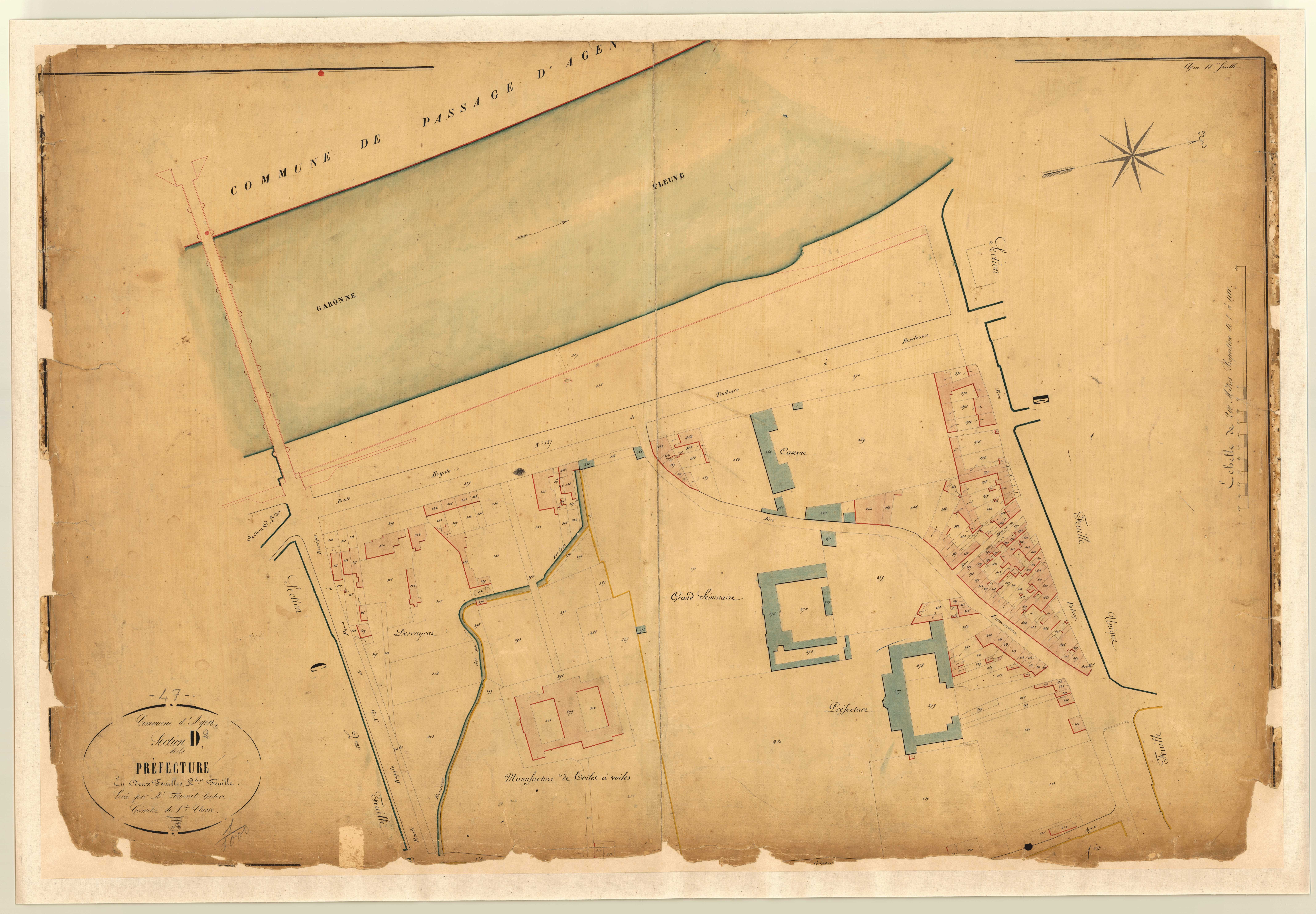 Plan napoléonien-D2 Préfecture, Agen