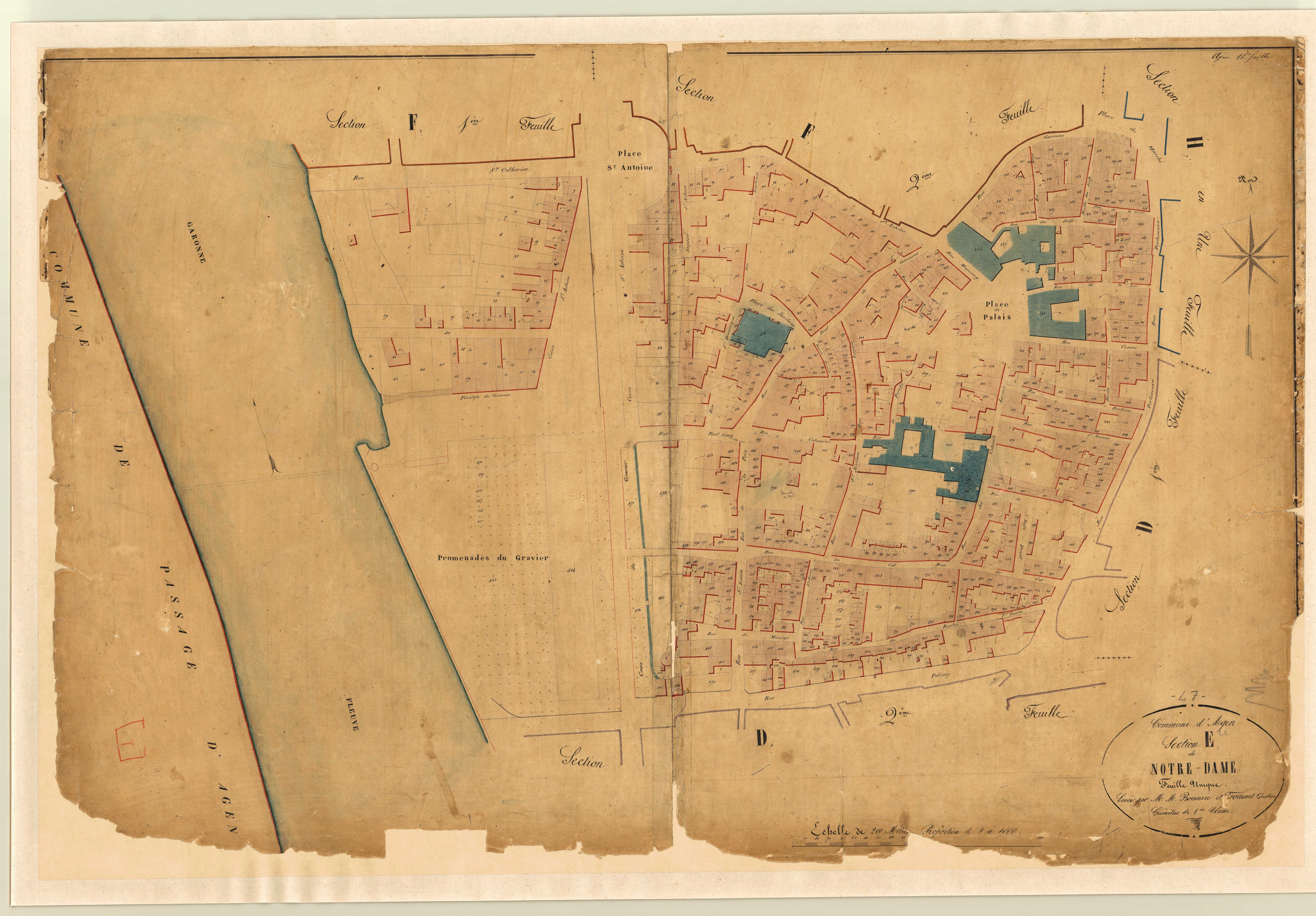 Plan napoléonien-E Notre-Dame, Agen