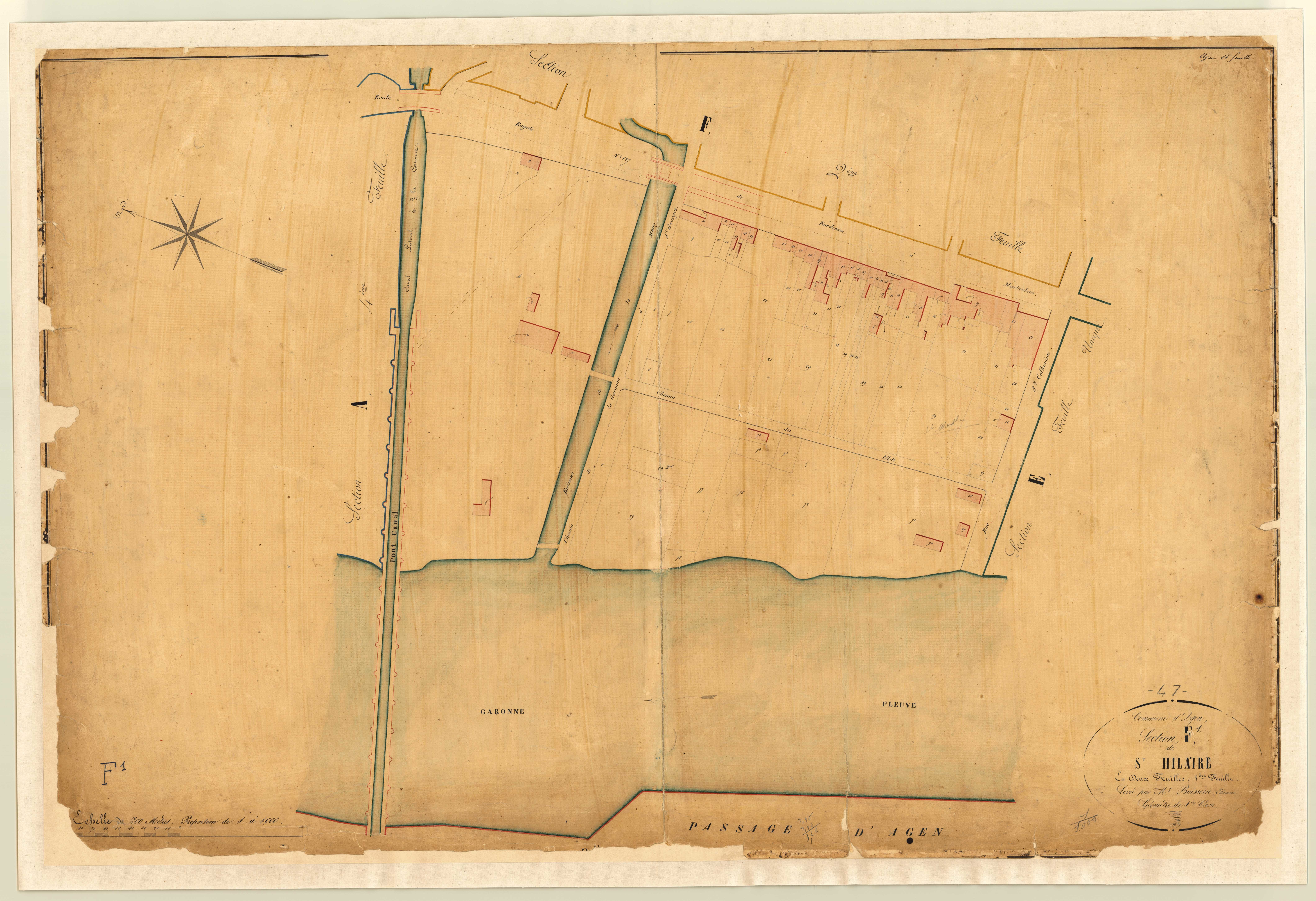 Plan napoléonien-F1 Saint-Hilaire, Agen