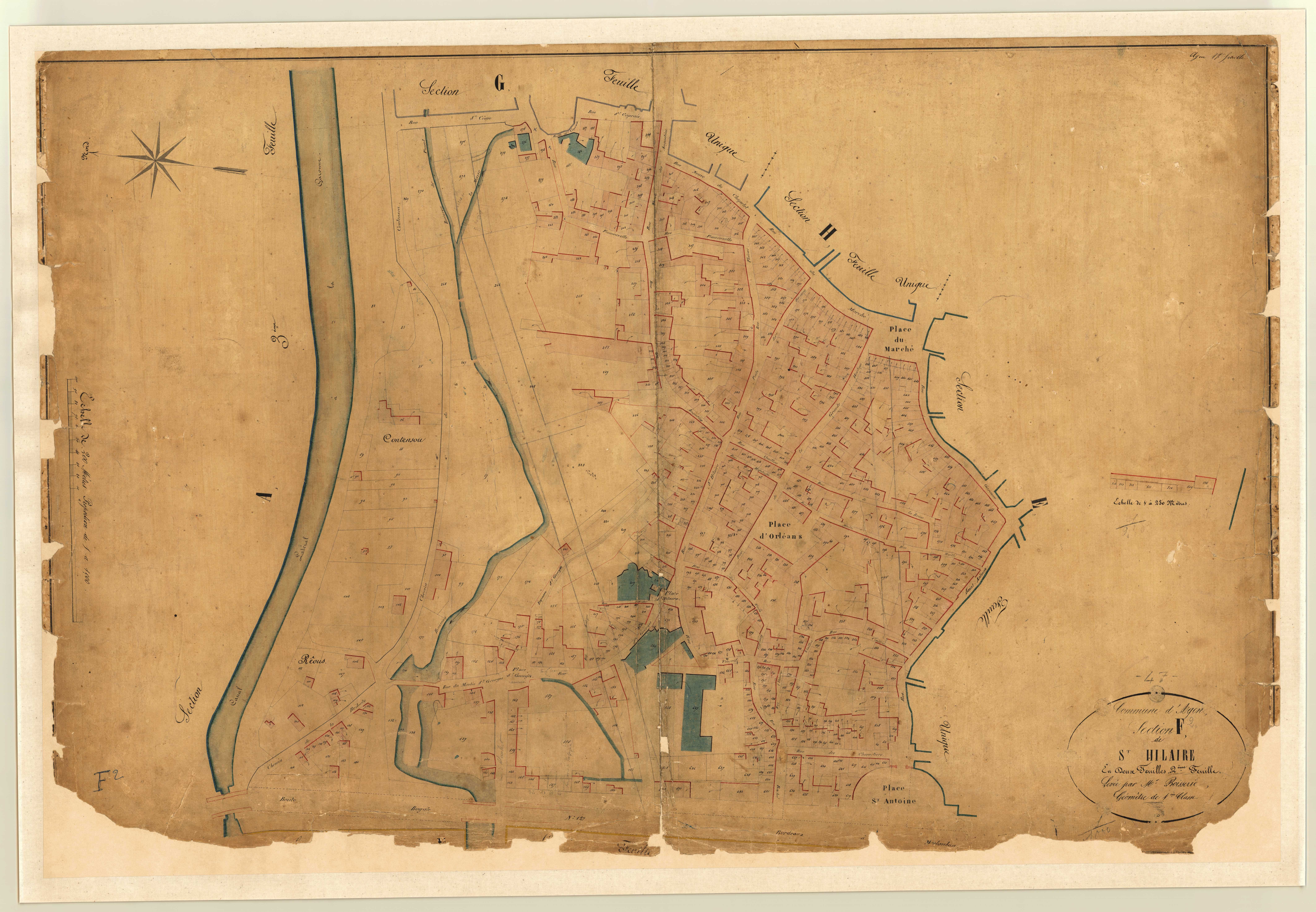 Plan napoléonien-F2 Saint-Hilaire, Agen