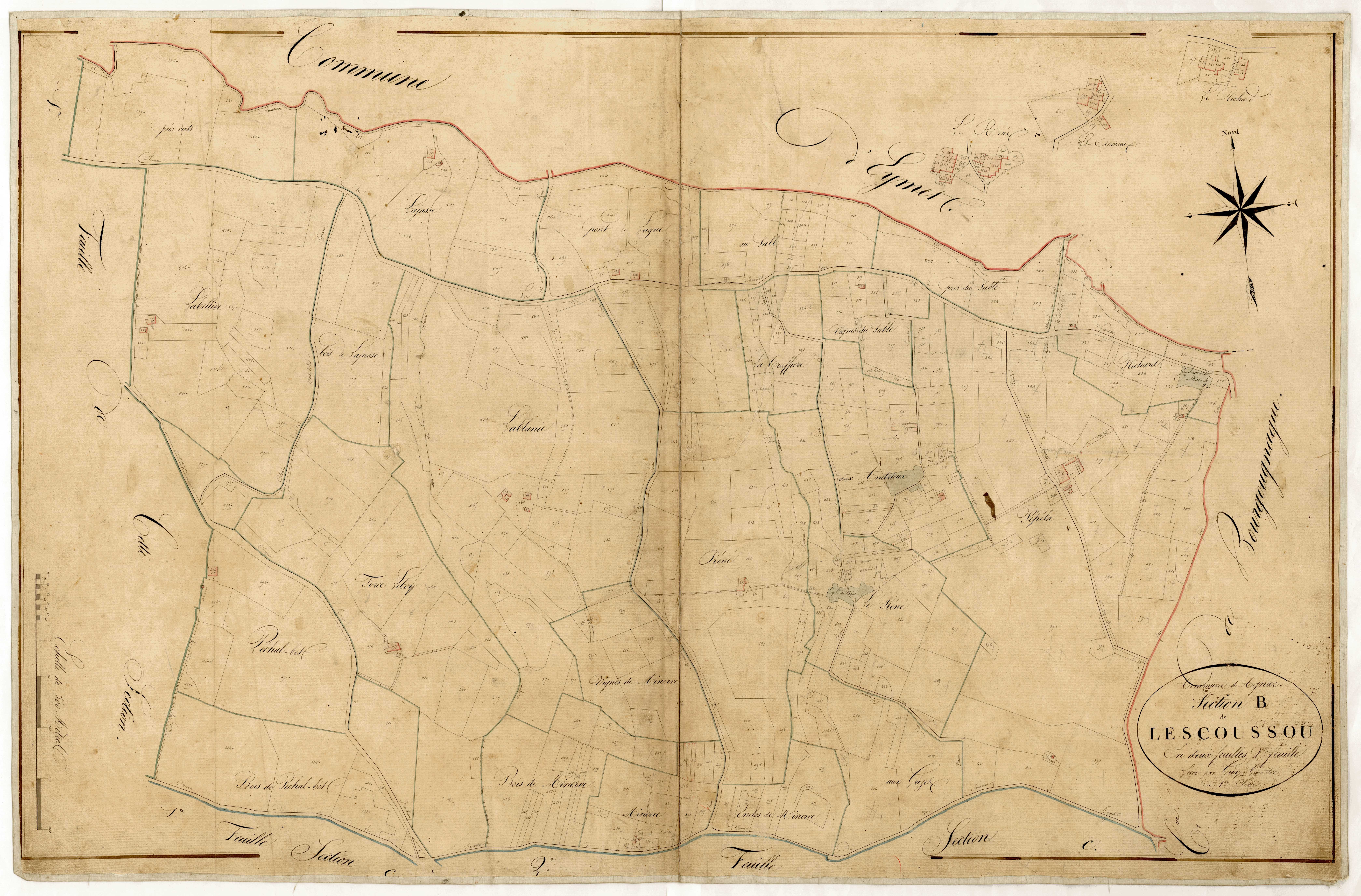 Plan napoléonien-B2 Lescoussou, Agnac