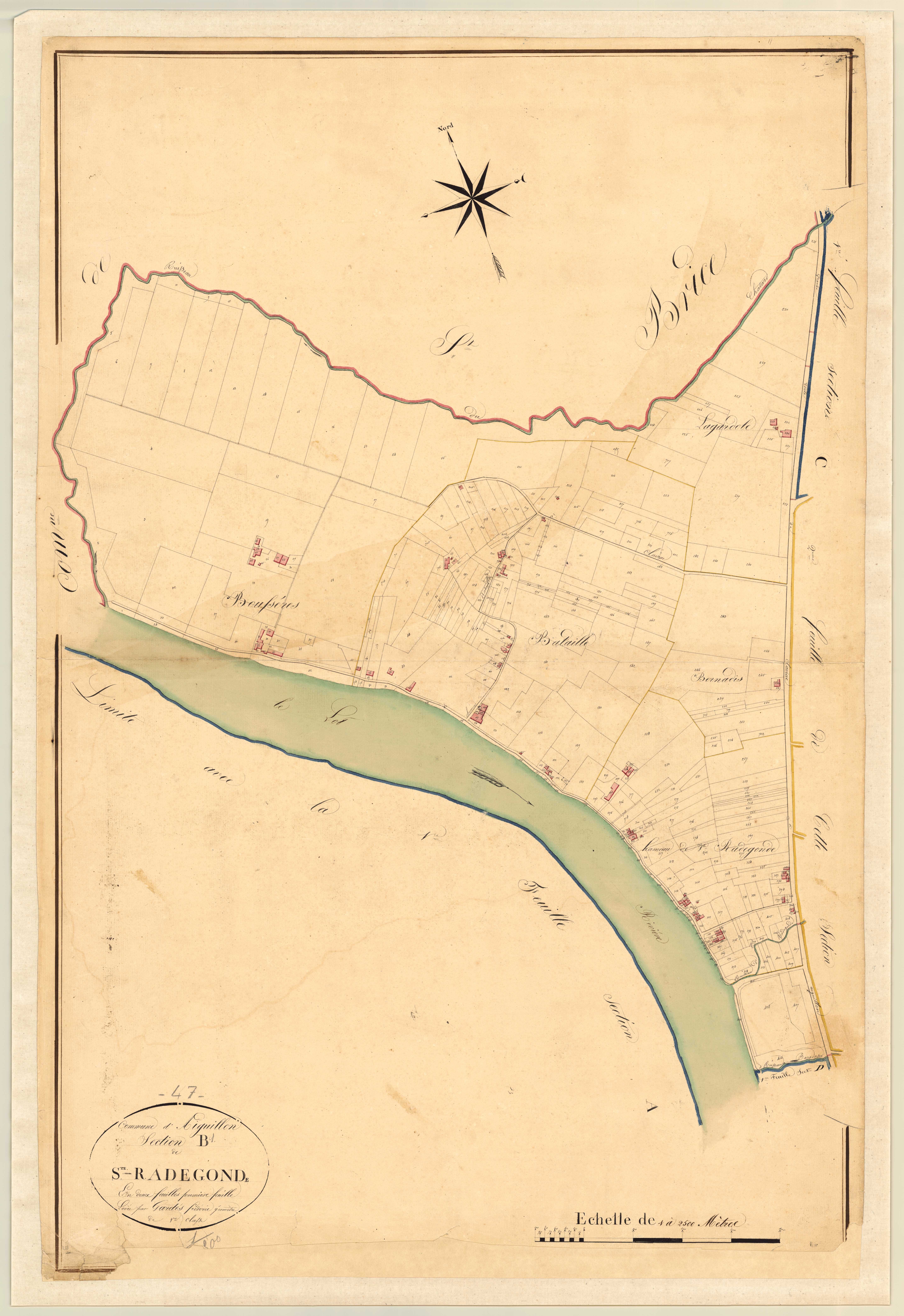 Plan napoléonien, atlas-B1 Sainte-Radegonde, Aiguillon