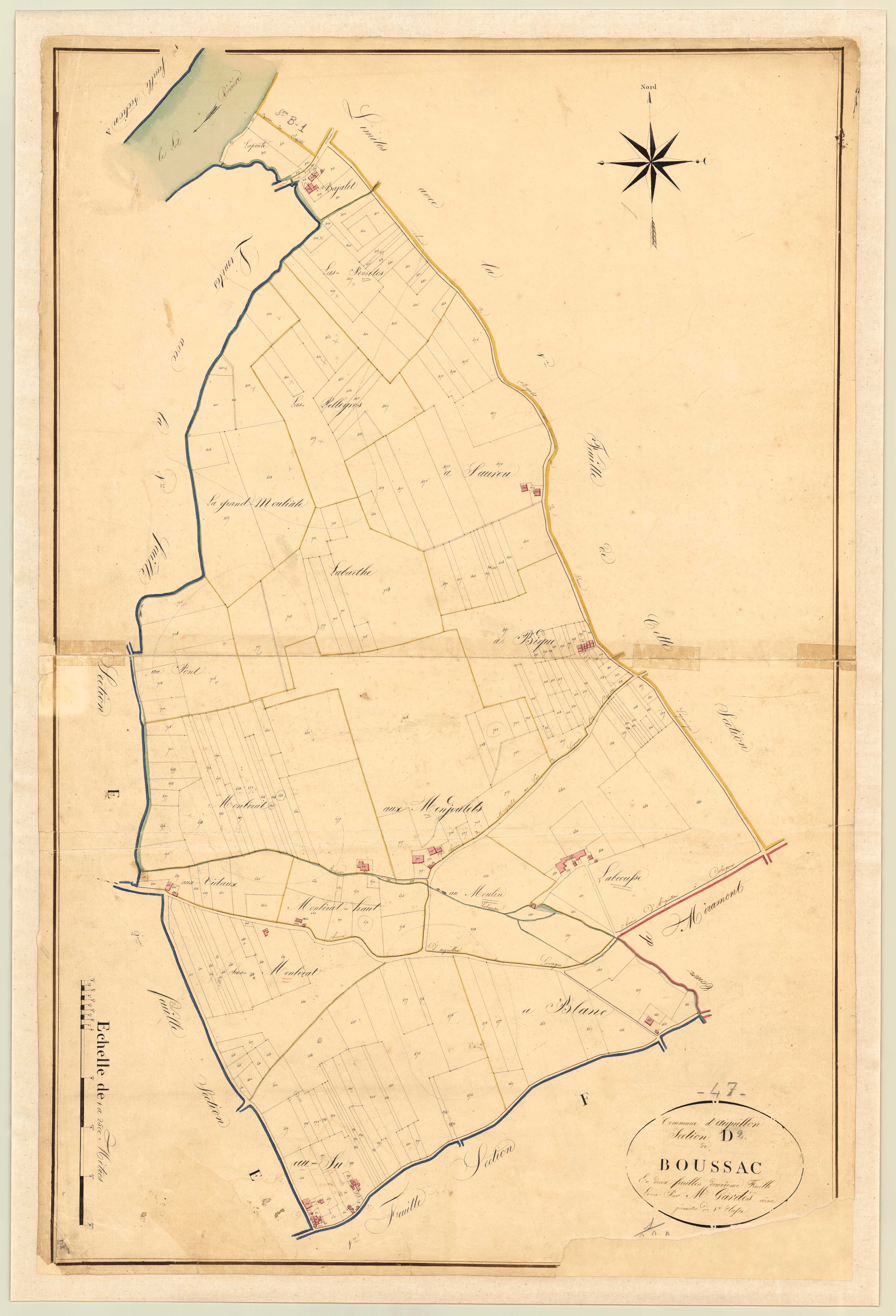 Plan napoléonien, atlas-D2 Boussac, Aiguillon
