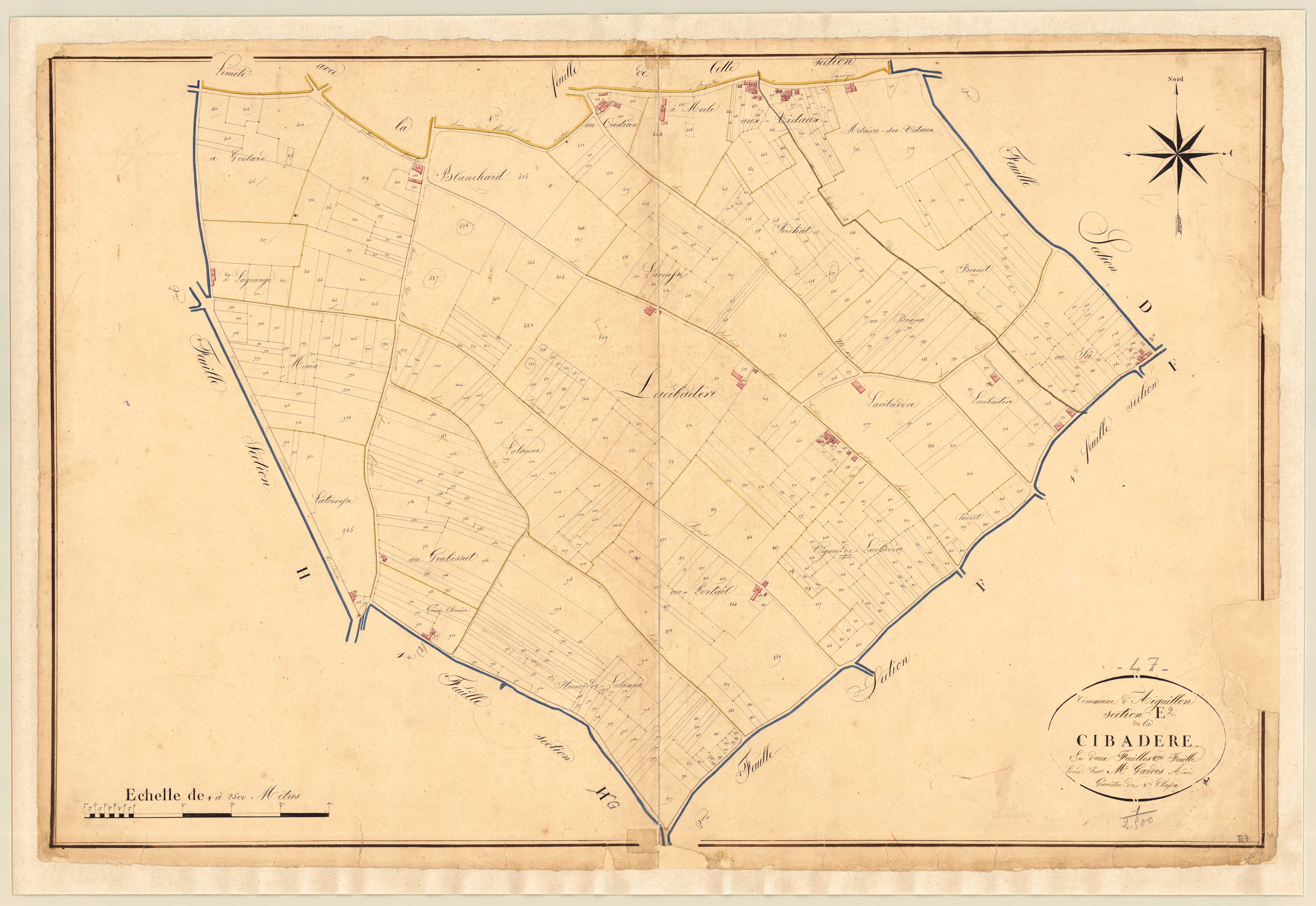 Plan napoléonien, atlas-E2 Cibadère, Aiguillon