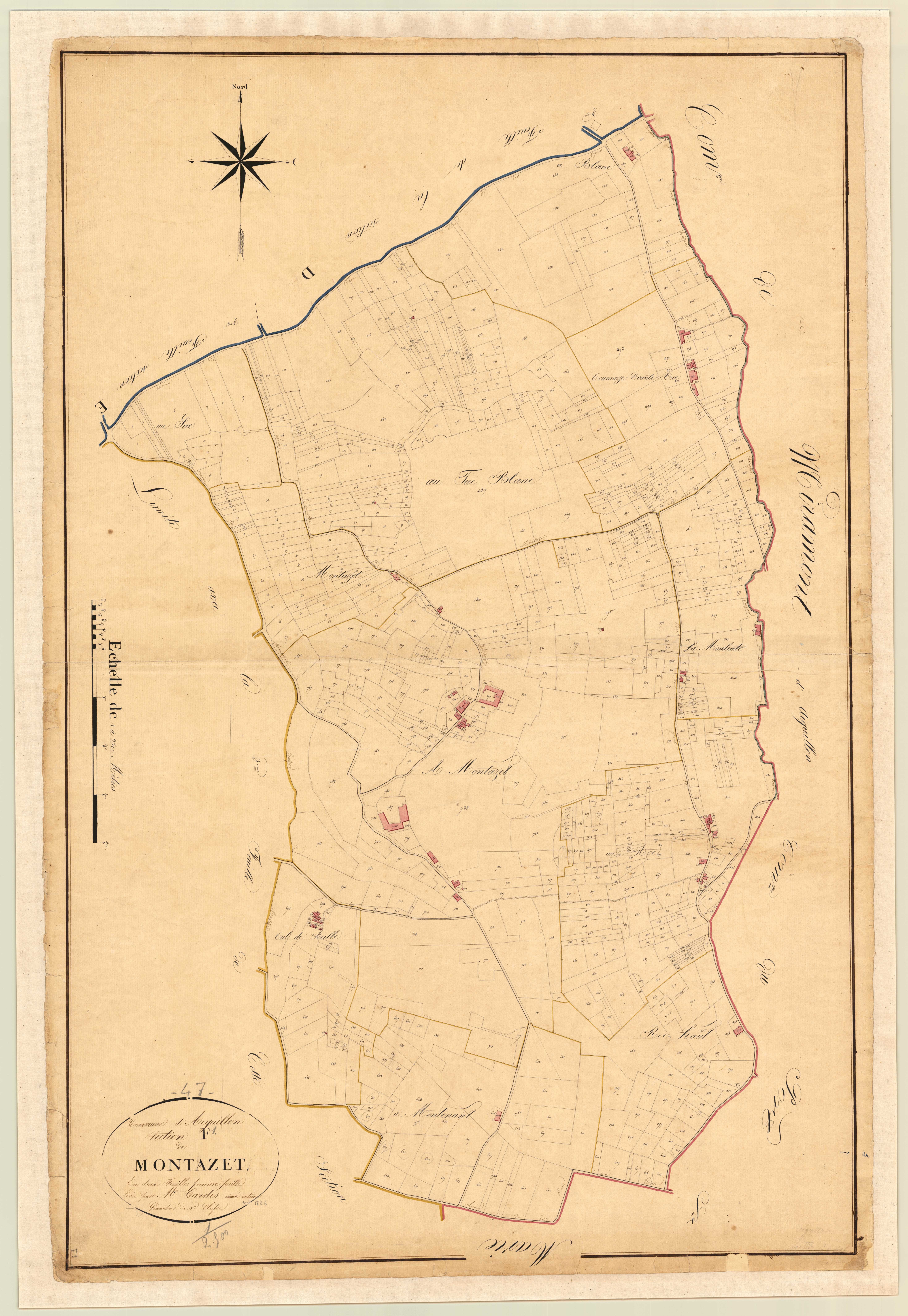 Plan napoléonien, atlas-F1 Montazet, Aiguillon
