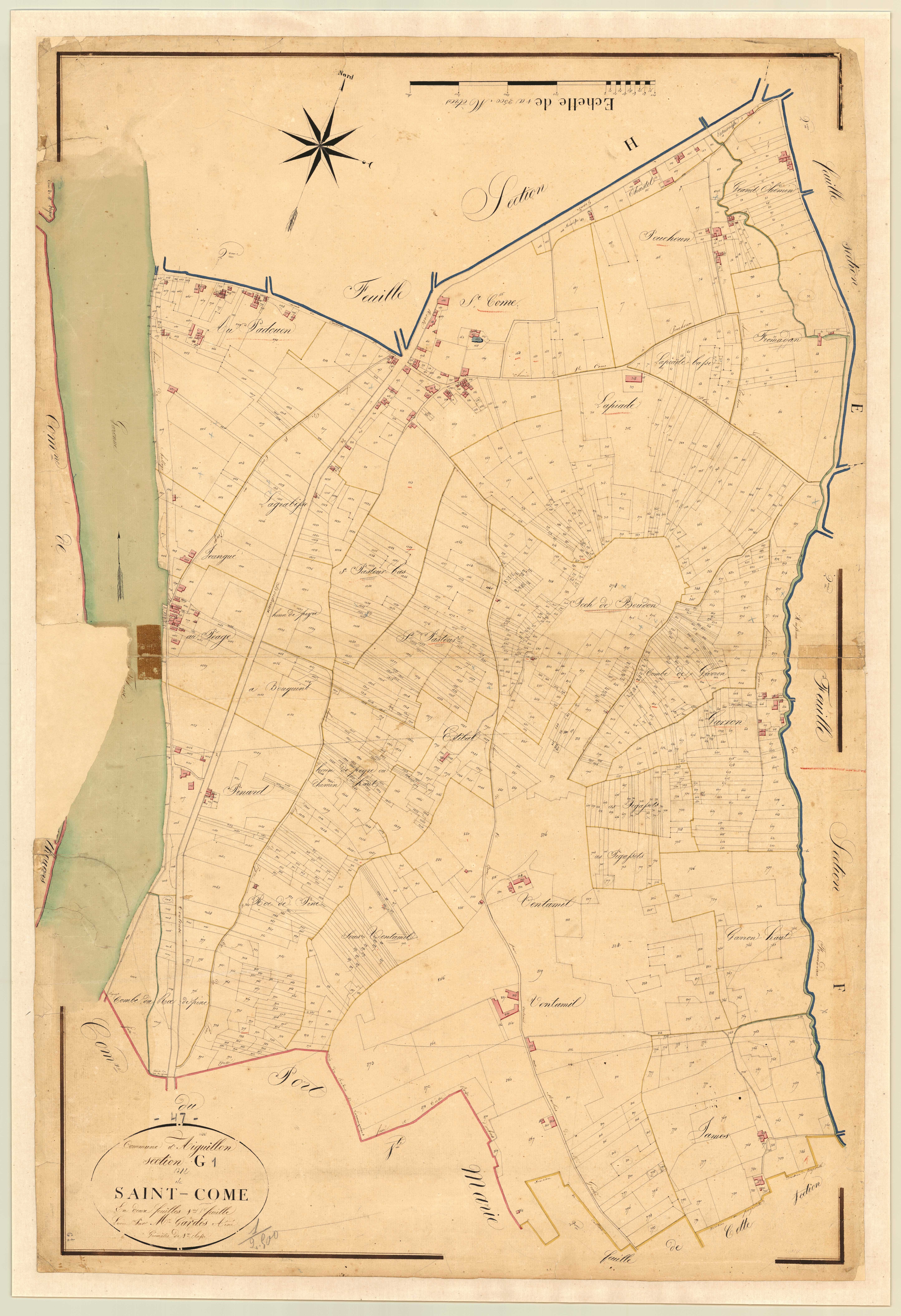 Plan napoléonien, atlas-G1 Saint-Côme, Aiguillon