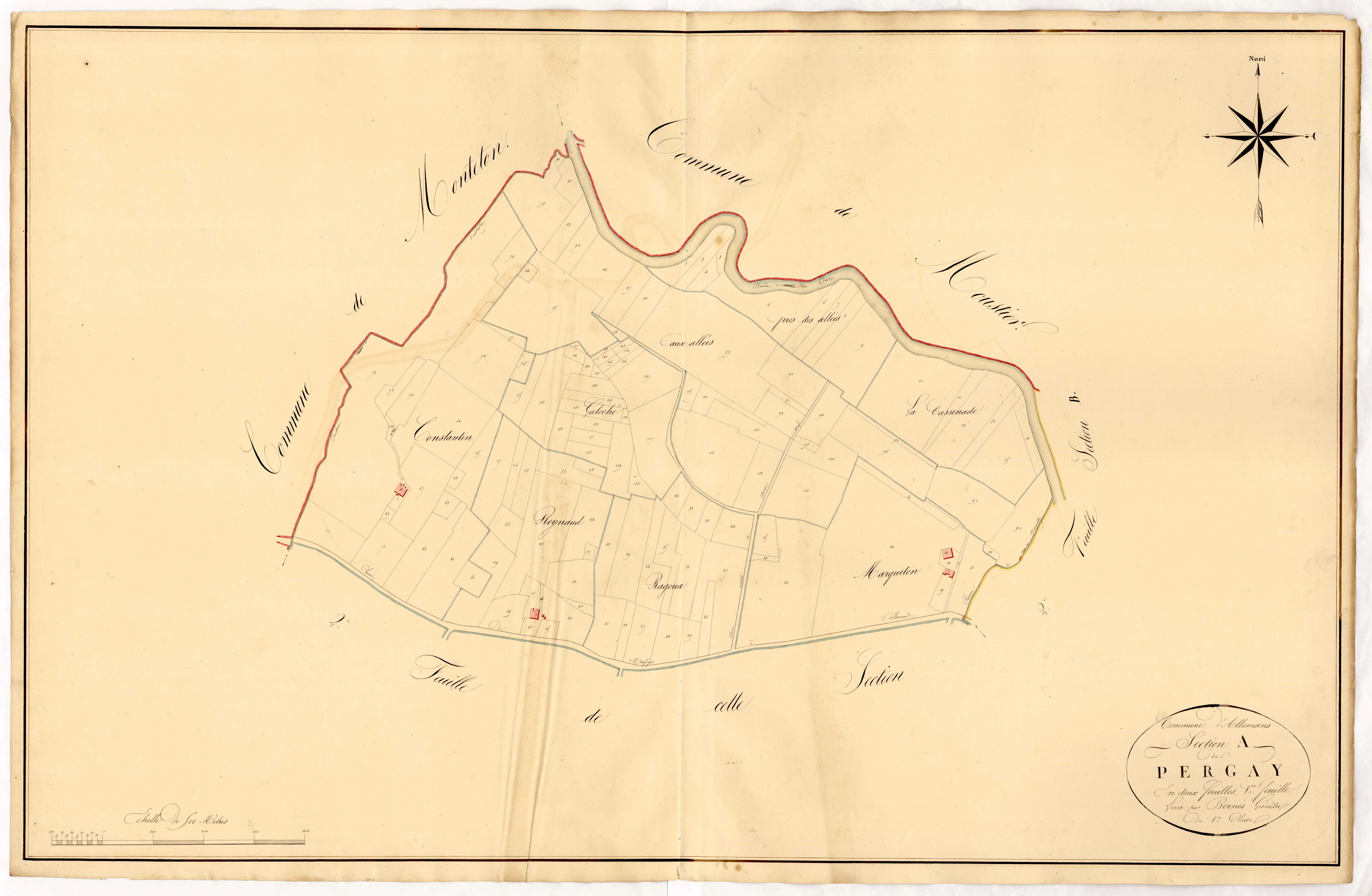 Plan napoléonien, atlas-A1 Pergay, Allemans-du-Dropt