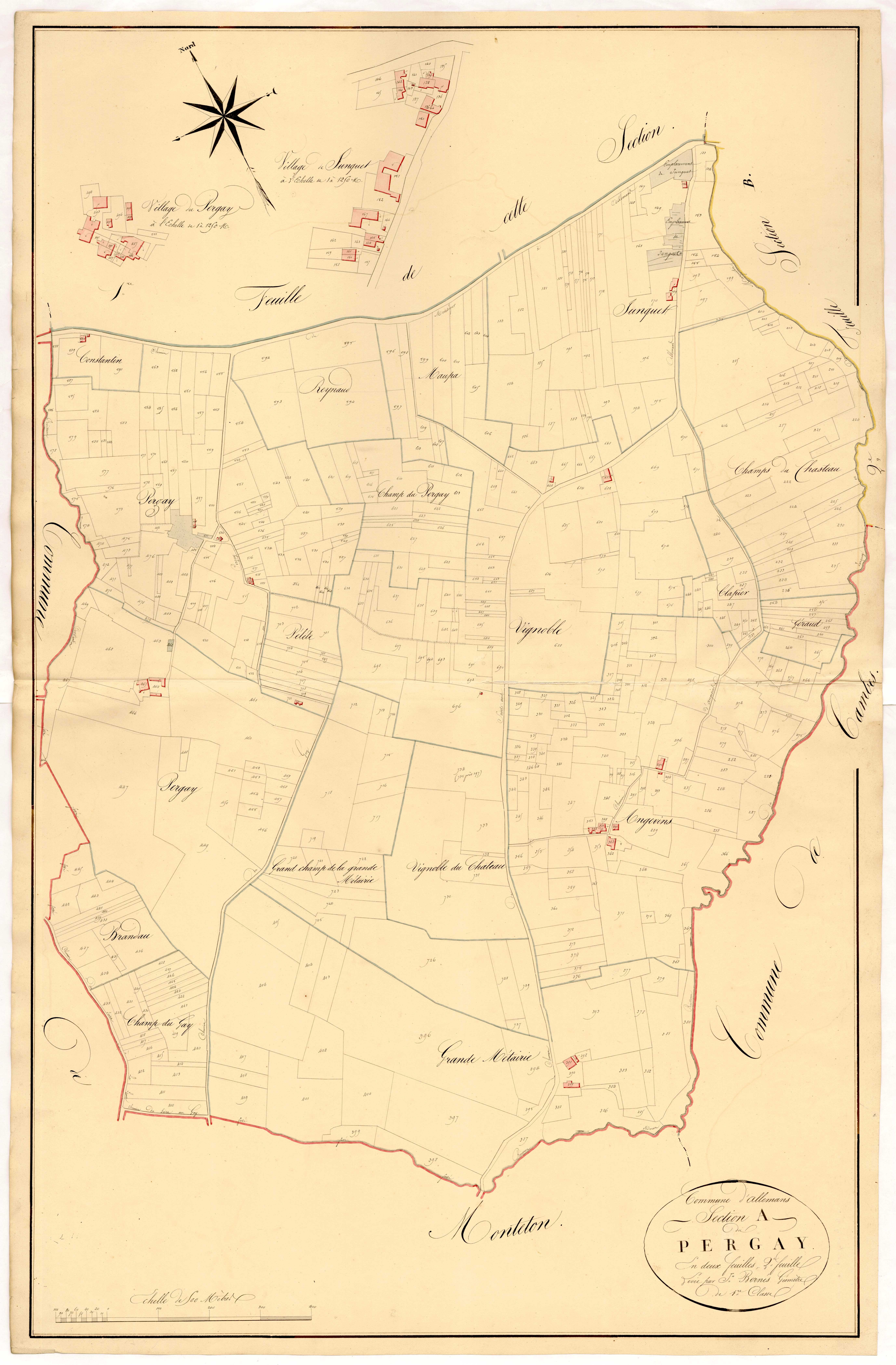 Plan napoléonien, atlas-A2 Pergay, Allemans-du-Dropt