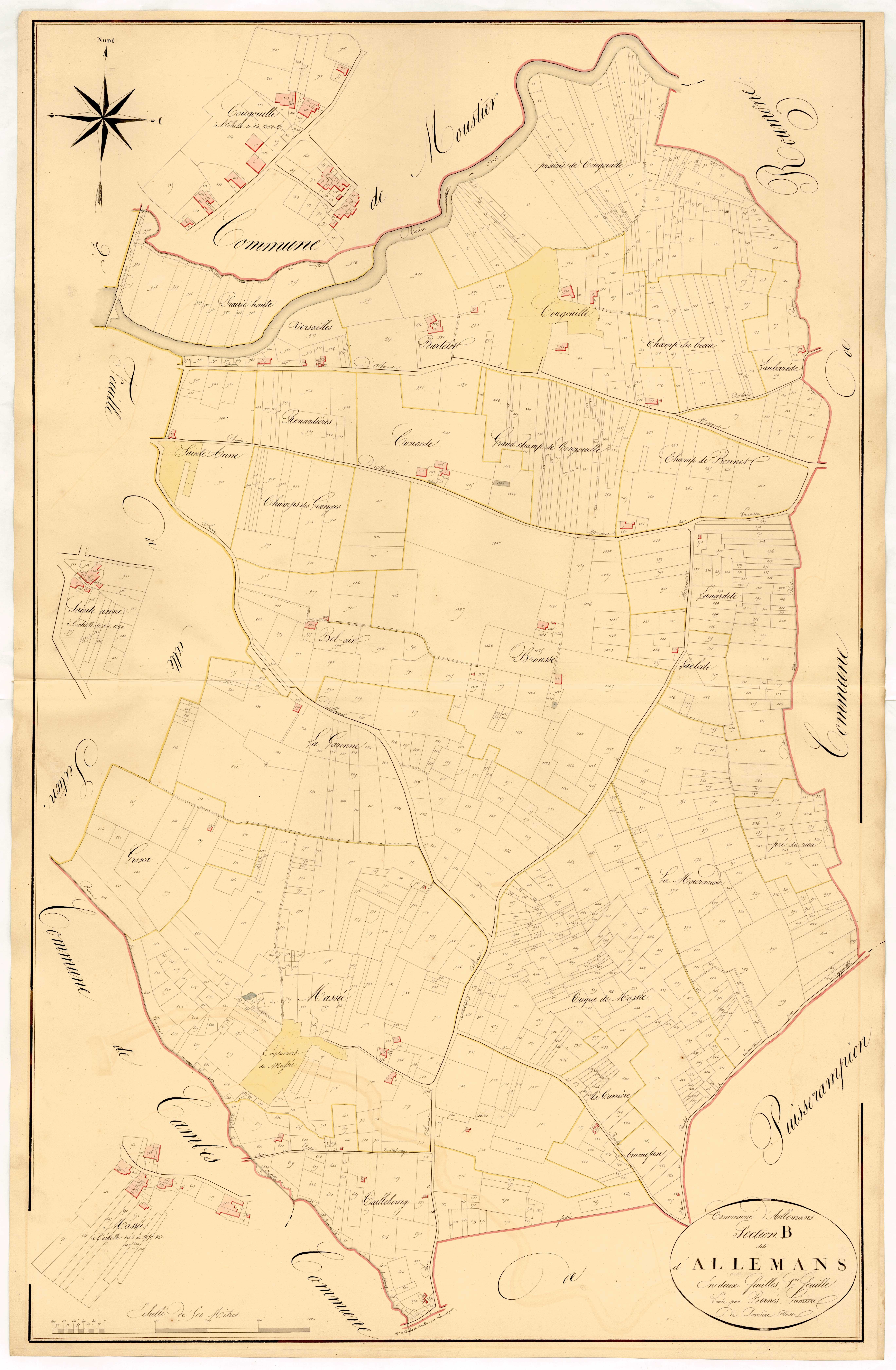 Plan napoléonien, atlas-B1 Allemans, Allemans-du-Dropt