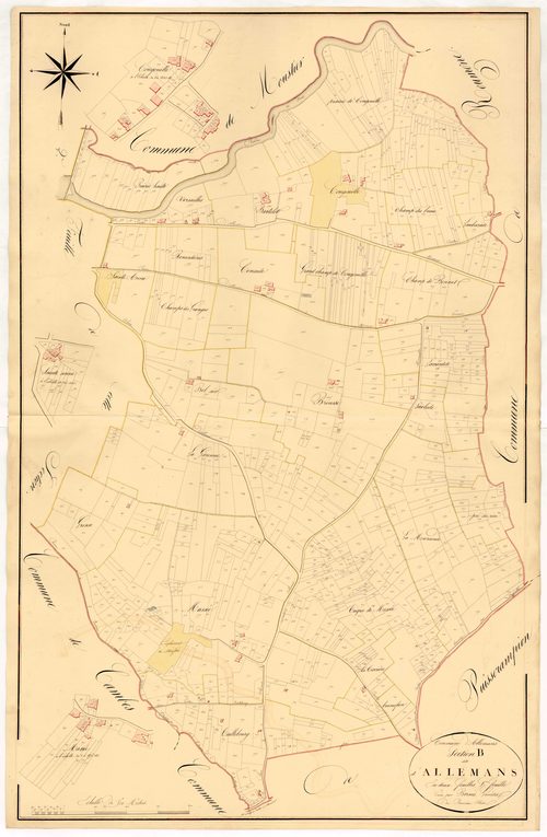 Plan napoléonien, atlas-B1 Allemans, Allemans-du-Dropt