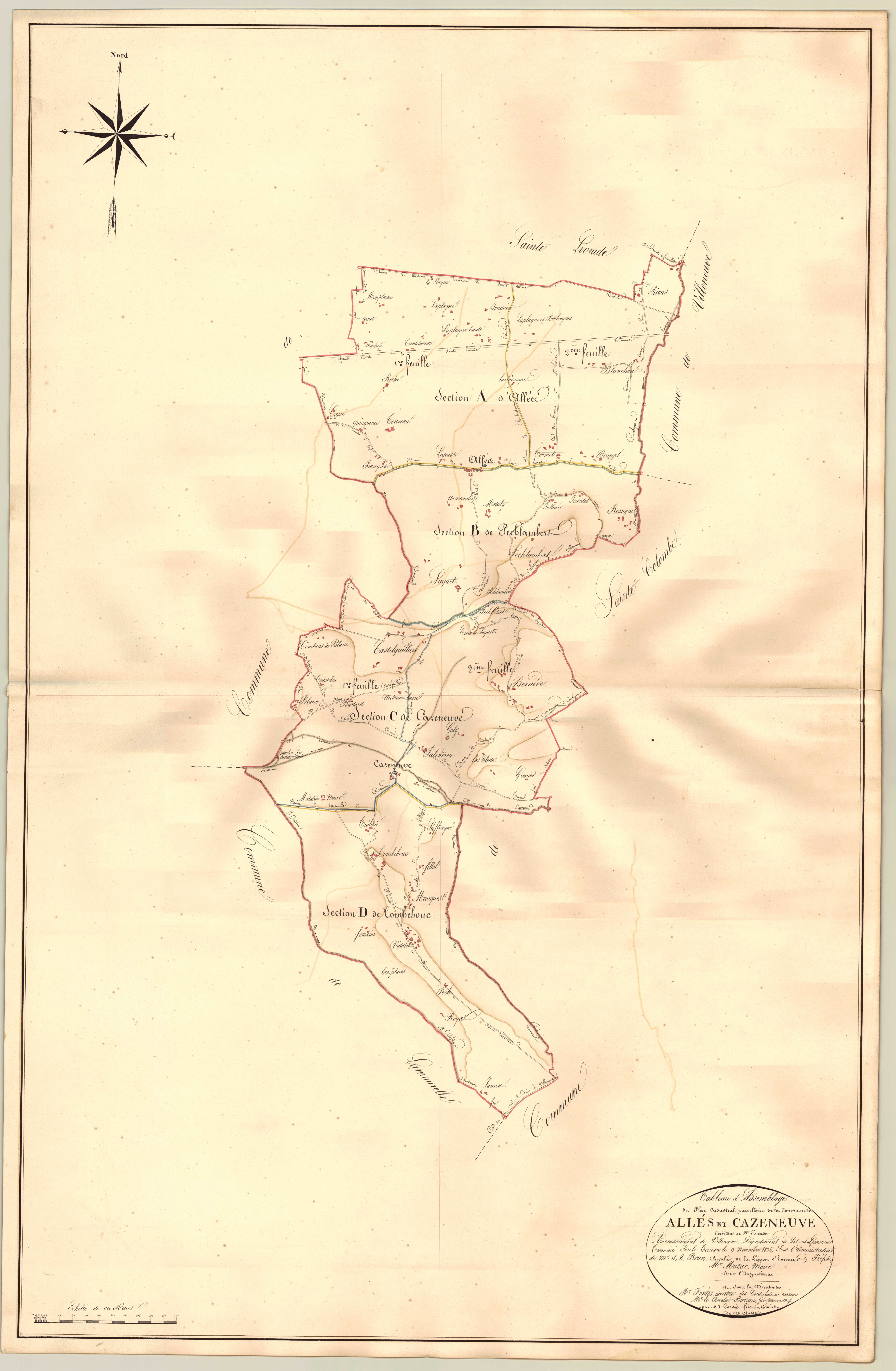 Plan napoléonien, atlas-TA, Allez-et-Cazeneuve