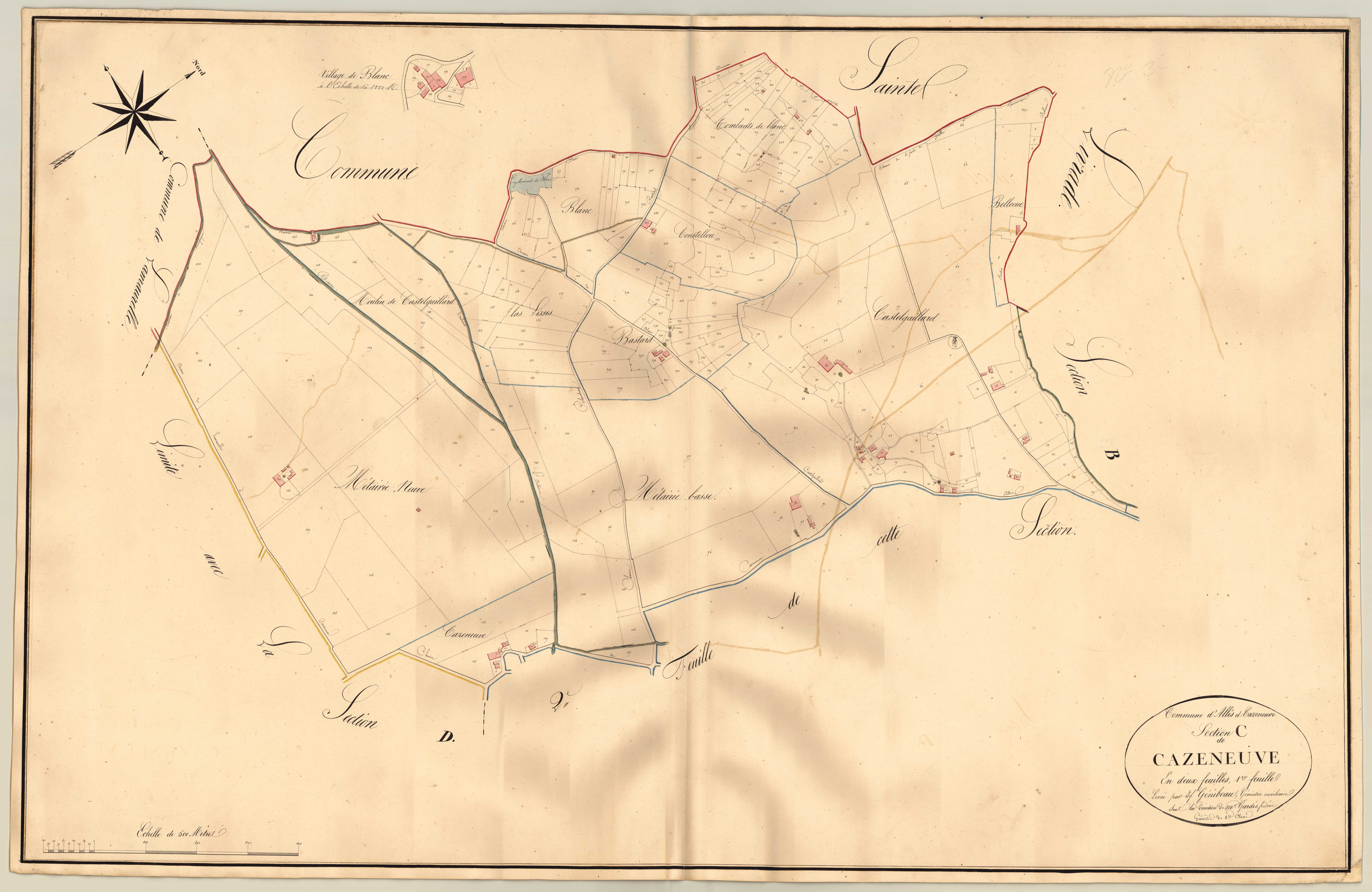 Plan napoléonien, atlas-C1 Cazeneuve, Allez-et-Cazeneuve