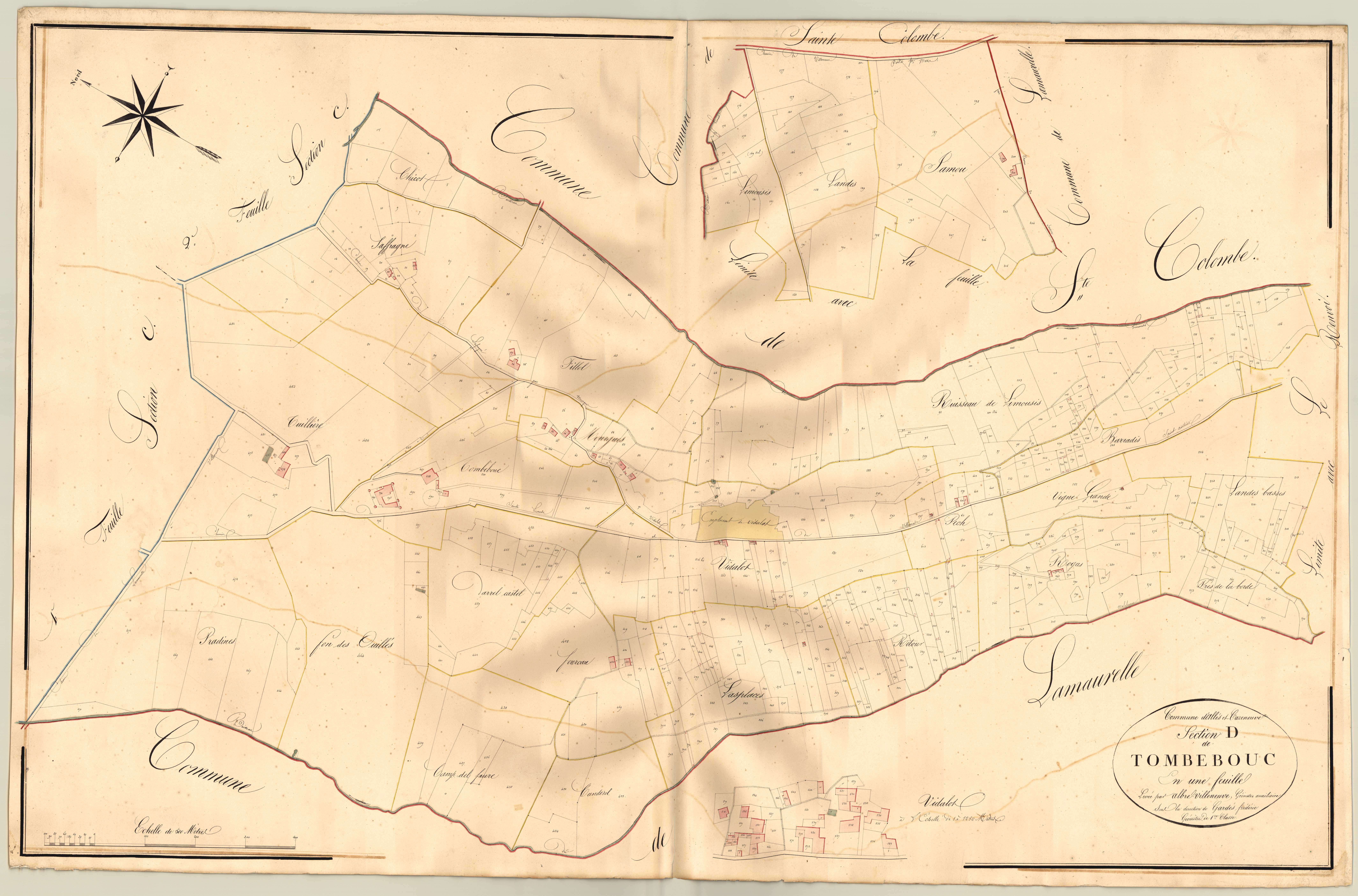 Plan napoléonien, atlas-D Tombebouc, Allez-et-Cazeneuve