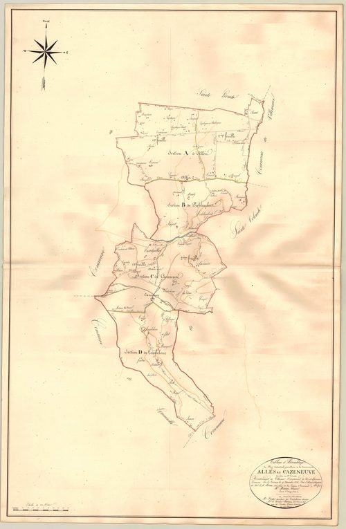 Plan napoléonien, atlas-TA, Allez-et-Cazeneuve