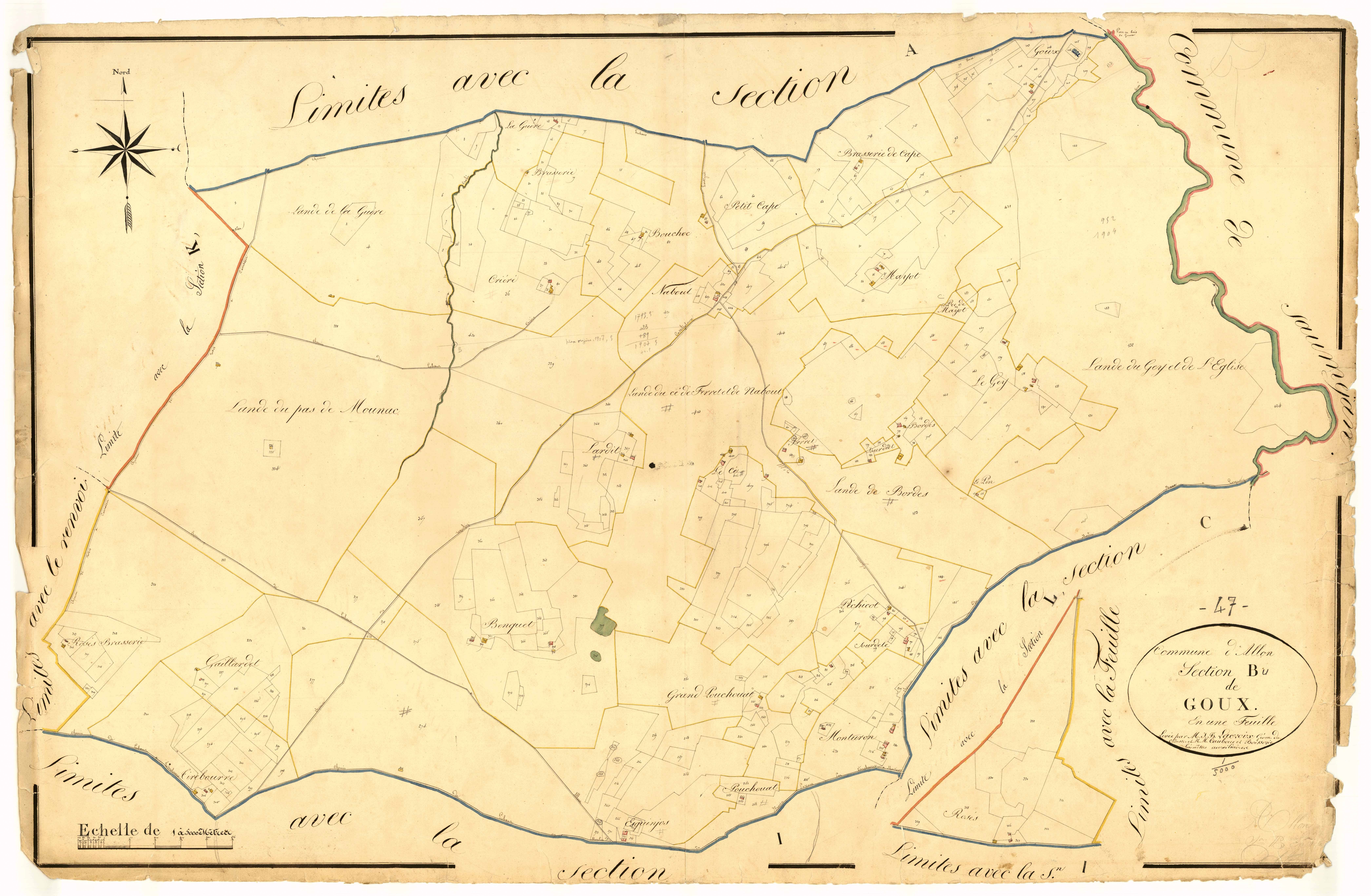 Plan napoléonien, atlas-B Goux, Allons