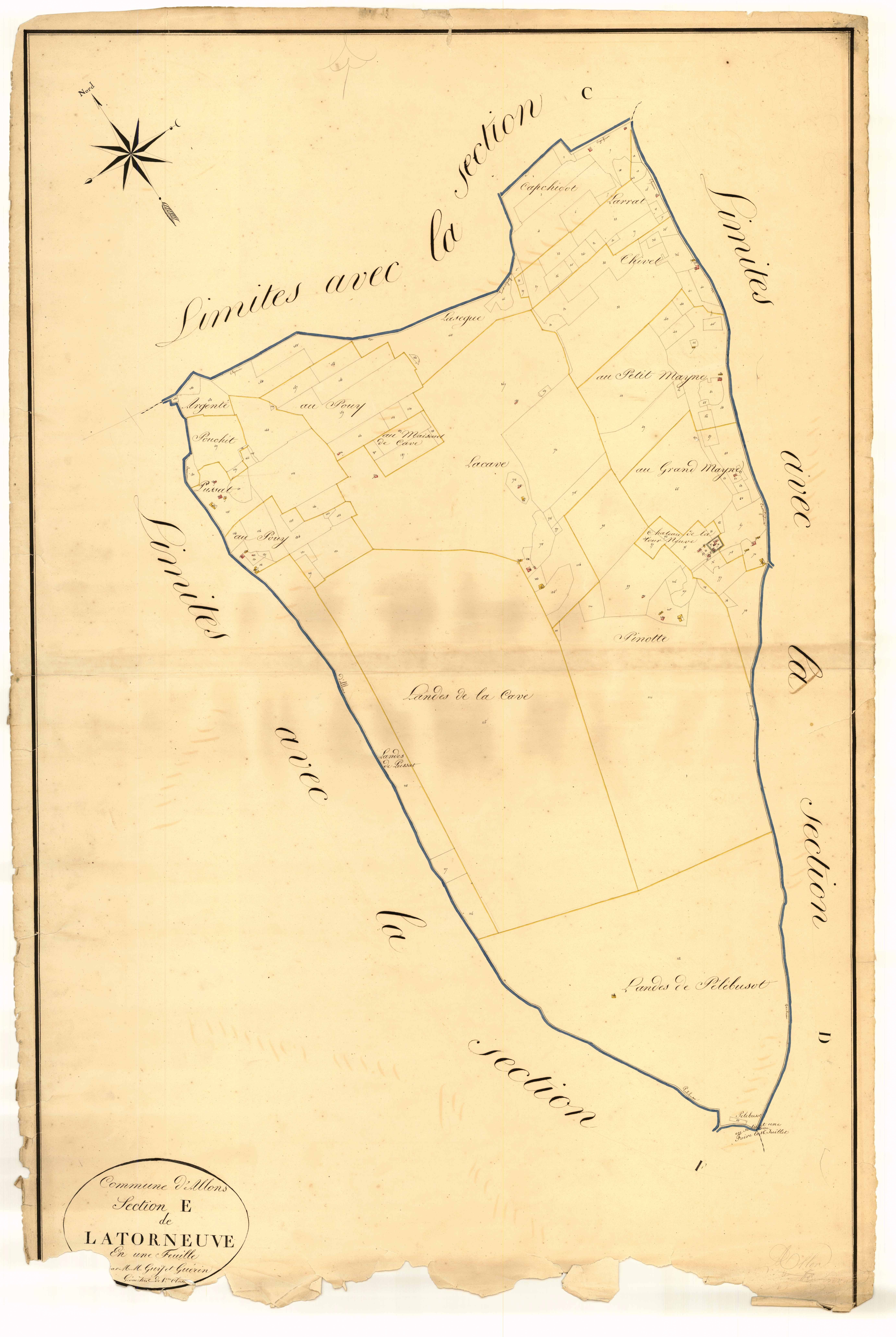 Plan napoléonien, atlas-E Latorneuve, Allons