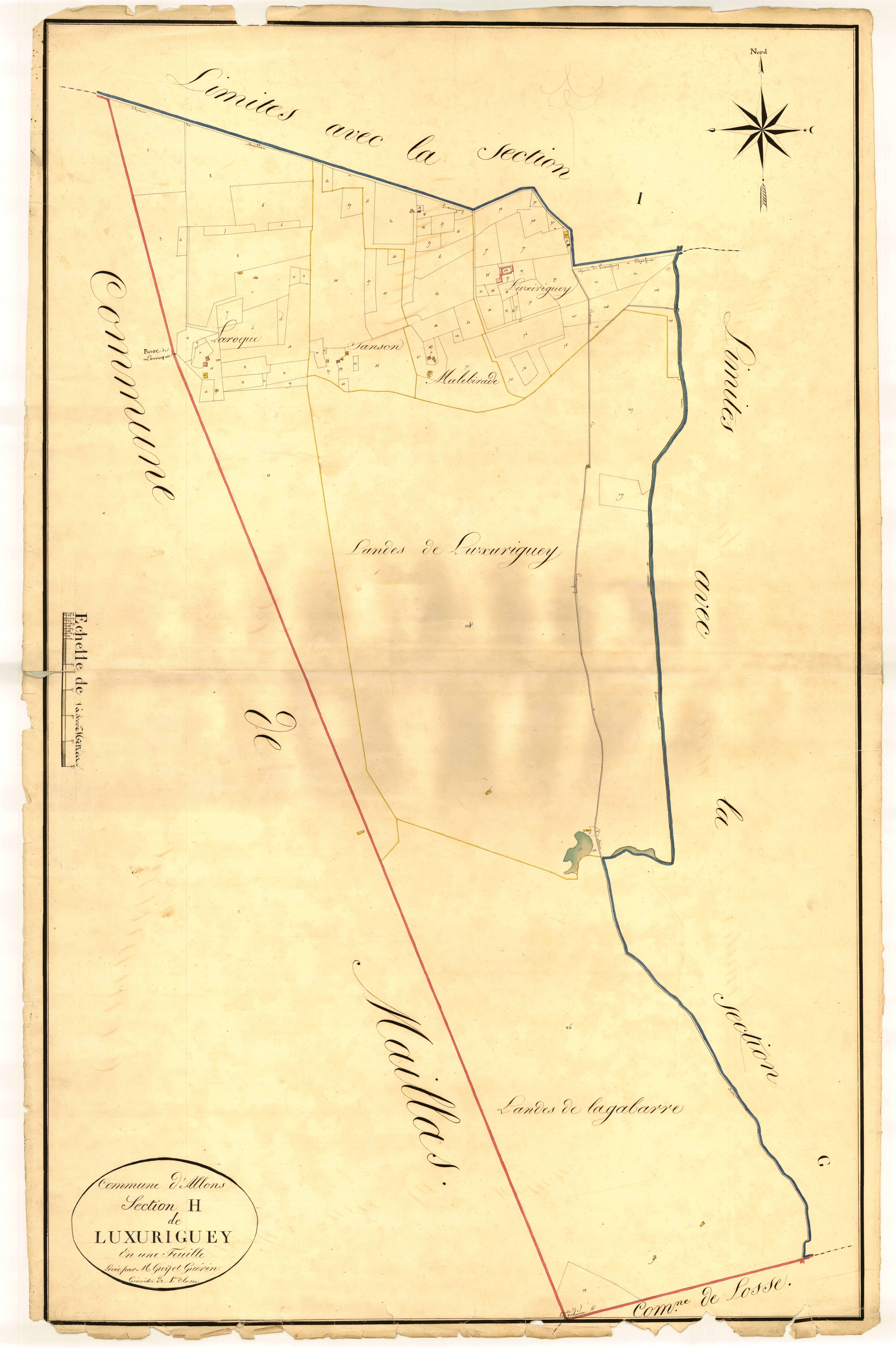 Plan napoléonien, atlas-H Luxuriguey, Allons