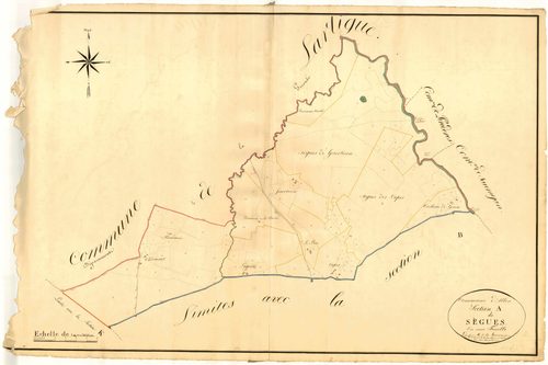 Plan napoléonien, atlas-A Sègues, Allons