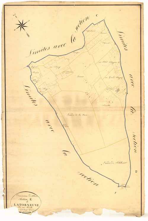Plan napoléonien, atlas-E Latorneuve, Allons