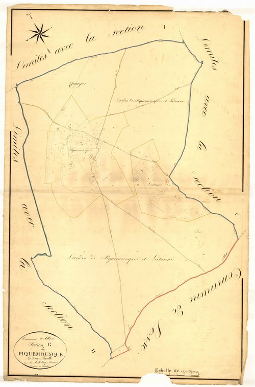 Plan napoléonien, atlas-G Piquemousque, Allons
