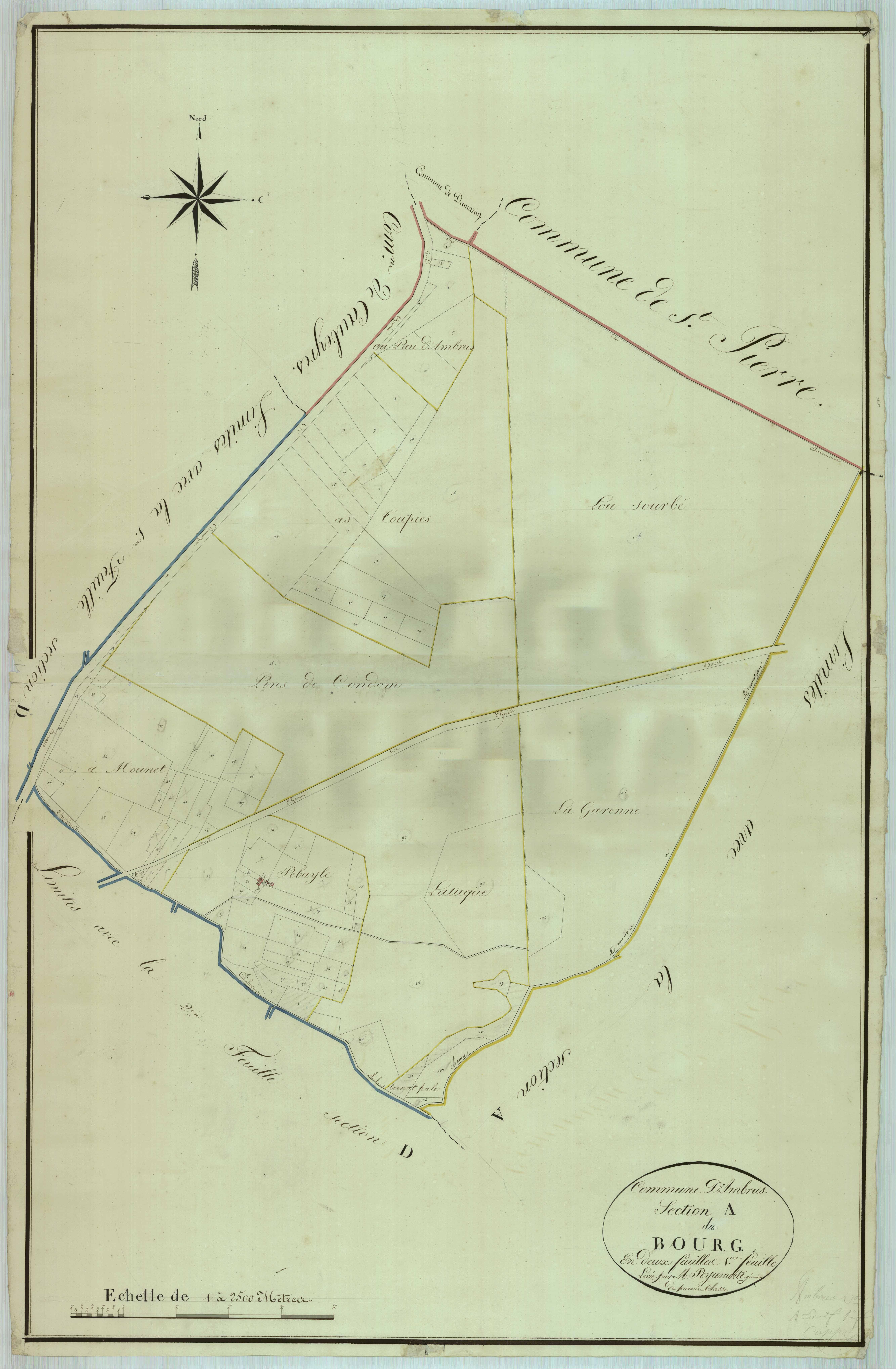 Plan napoléonien, atlas-A1 Le Bourg, Ambrus