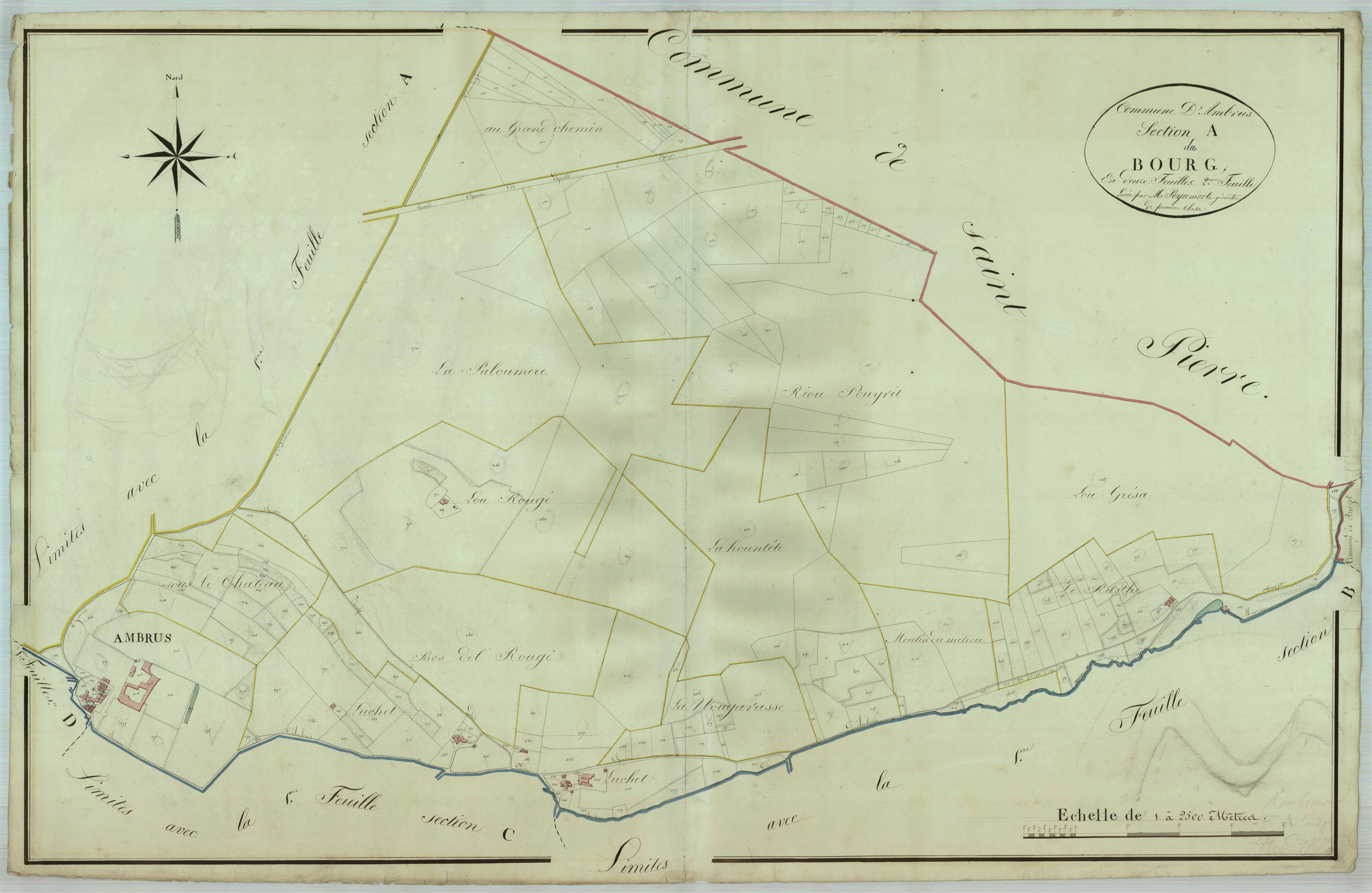 Plan napoléonien, atlas-A2 Le Bourg, Ambrus