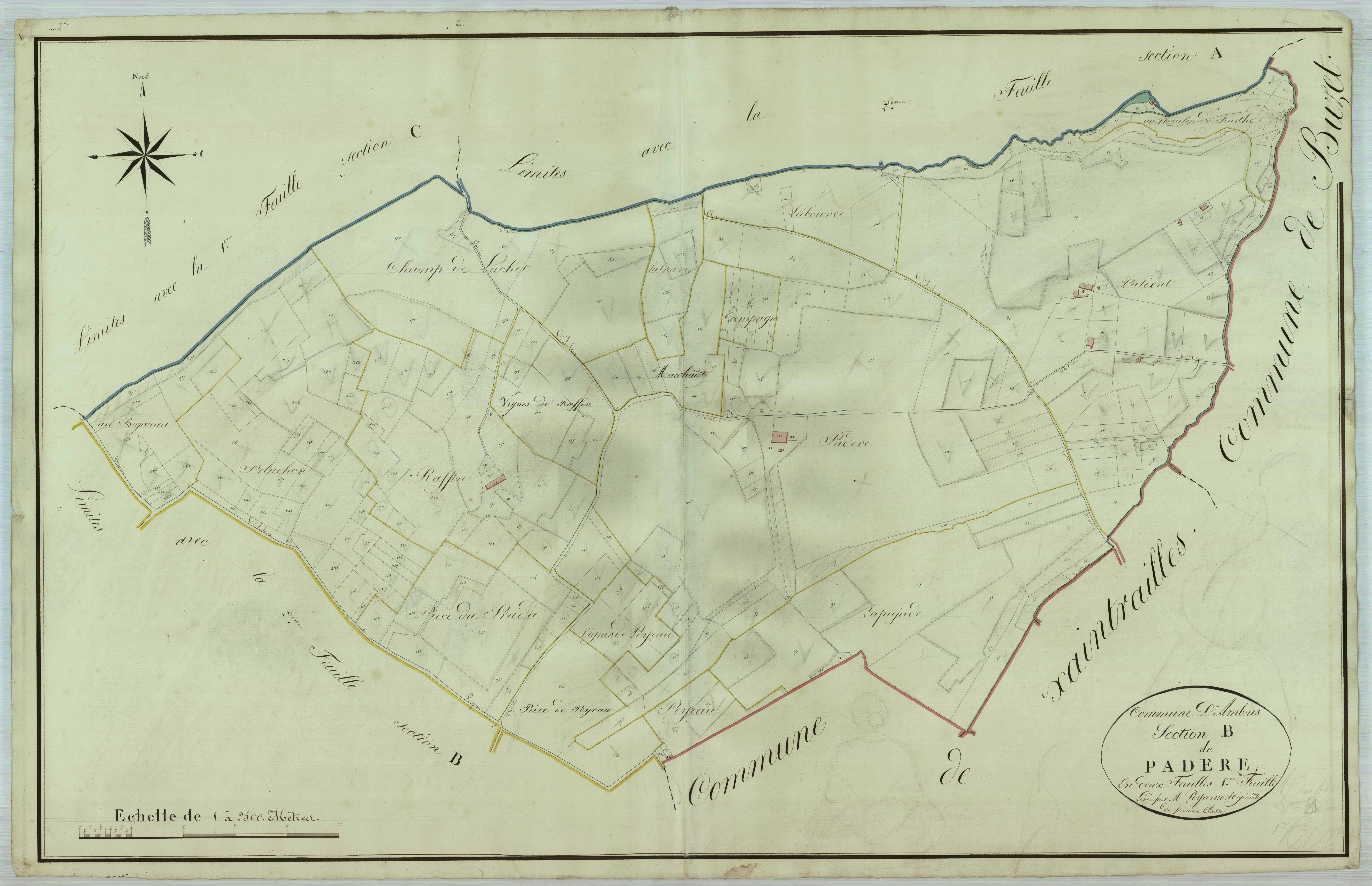 Plan napoléonien, atlas-B1 Padère, Ambrus