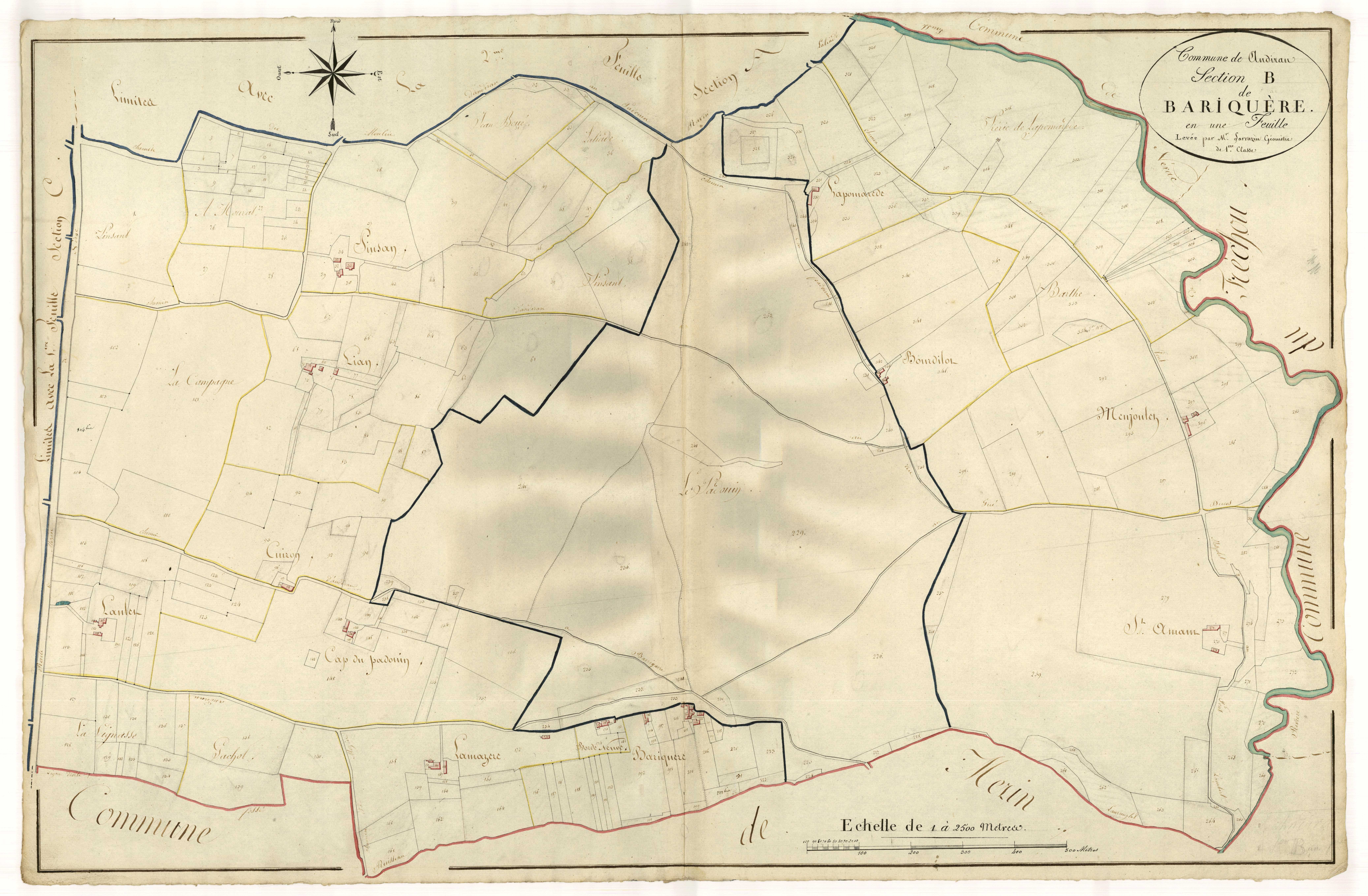 Plan primitif, atlas-B Bariquère, Andiran