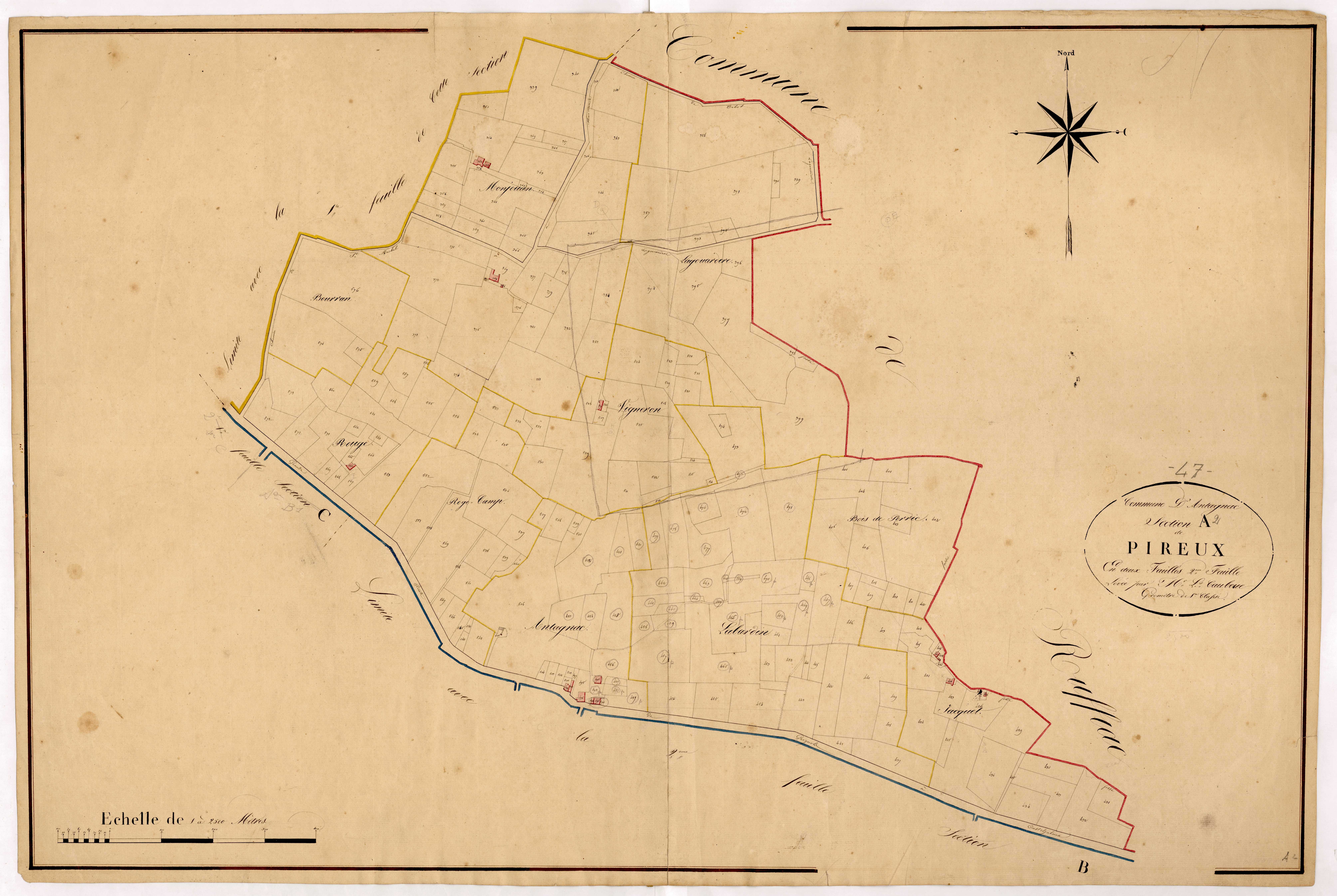 Plan napoléonien, atlas-A2 Pireux, Antagnac