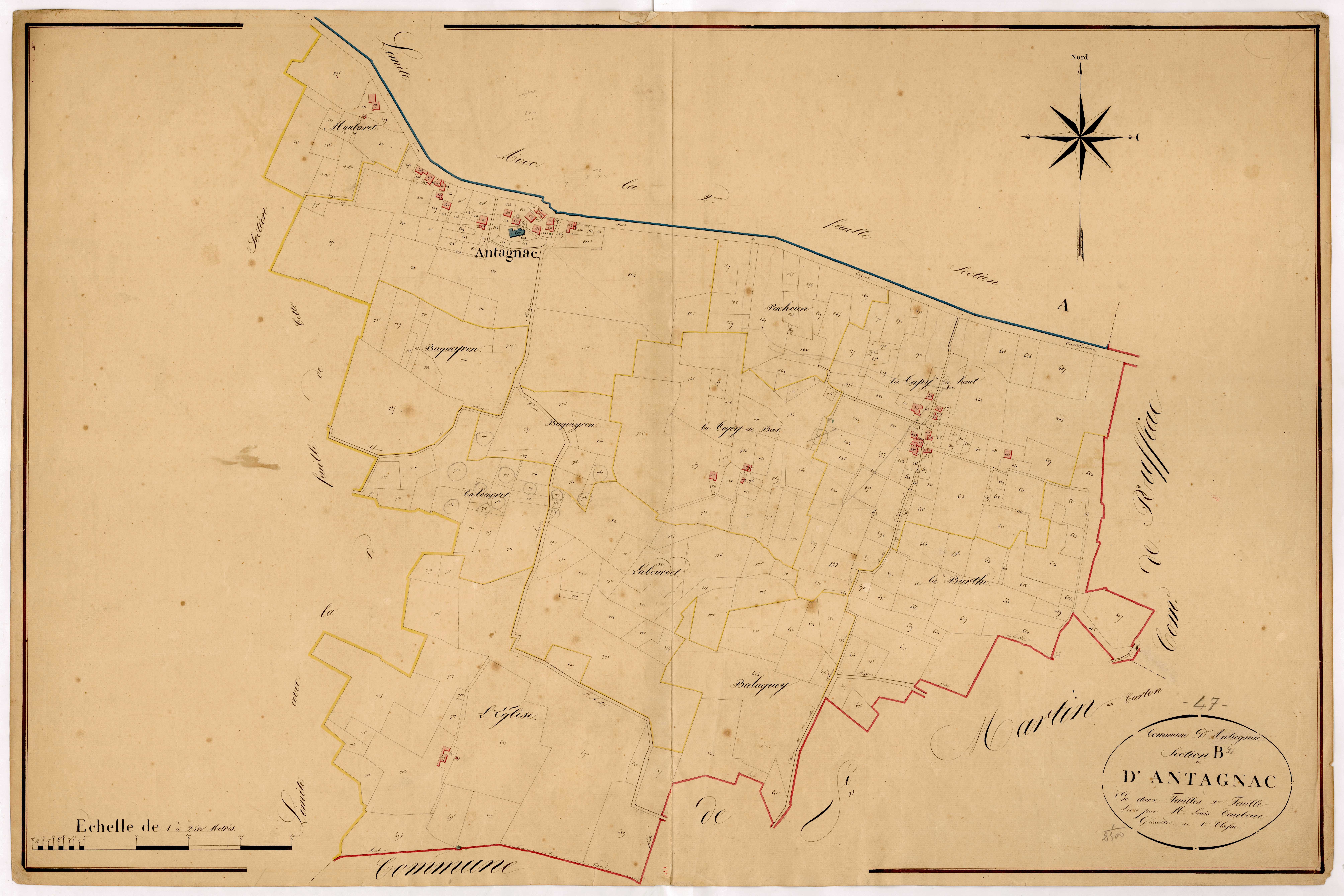 Plan napoléonien, atlas-B2 Antagnac, Antagnac