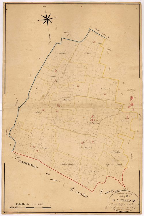 Plan napoléonien, atlas-B1 Antagnac, Antagnac