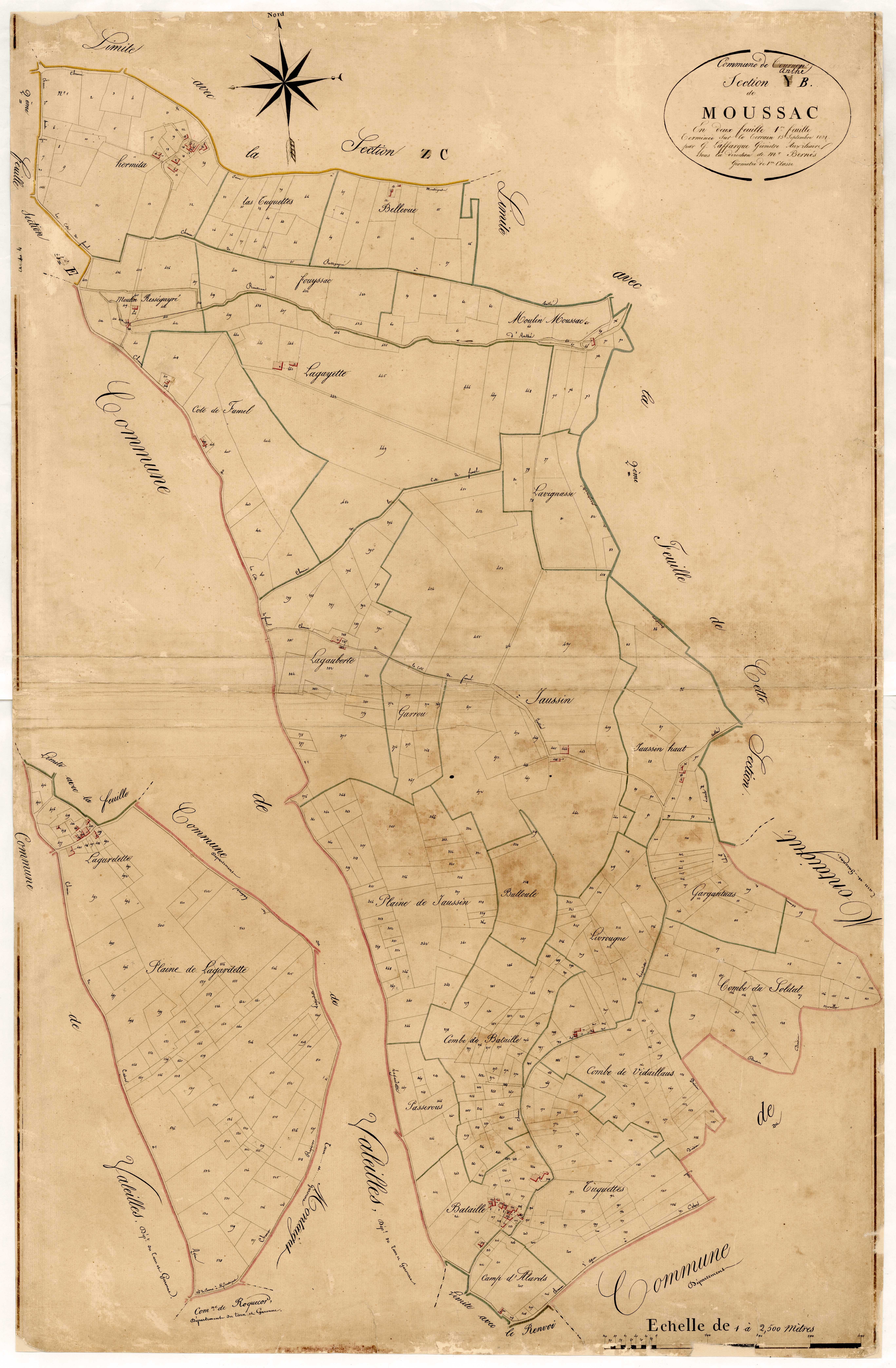 Plan napoléonien-B1 Moussac, Anthé
