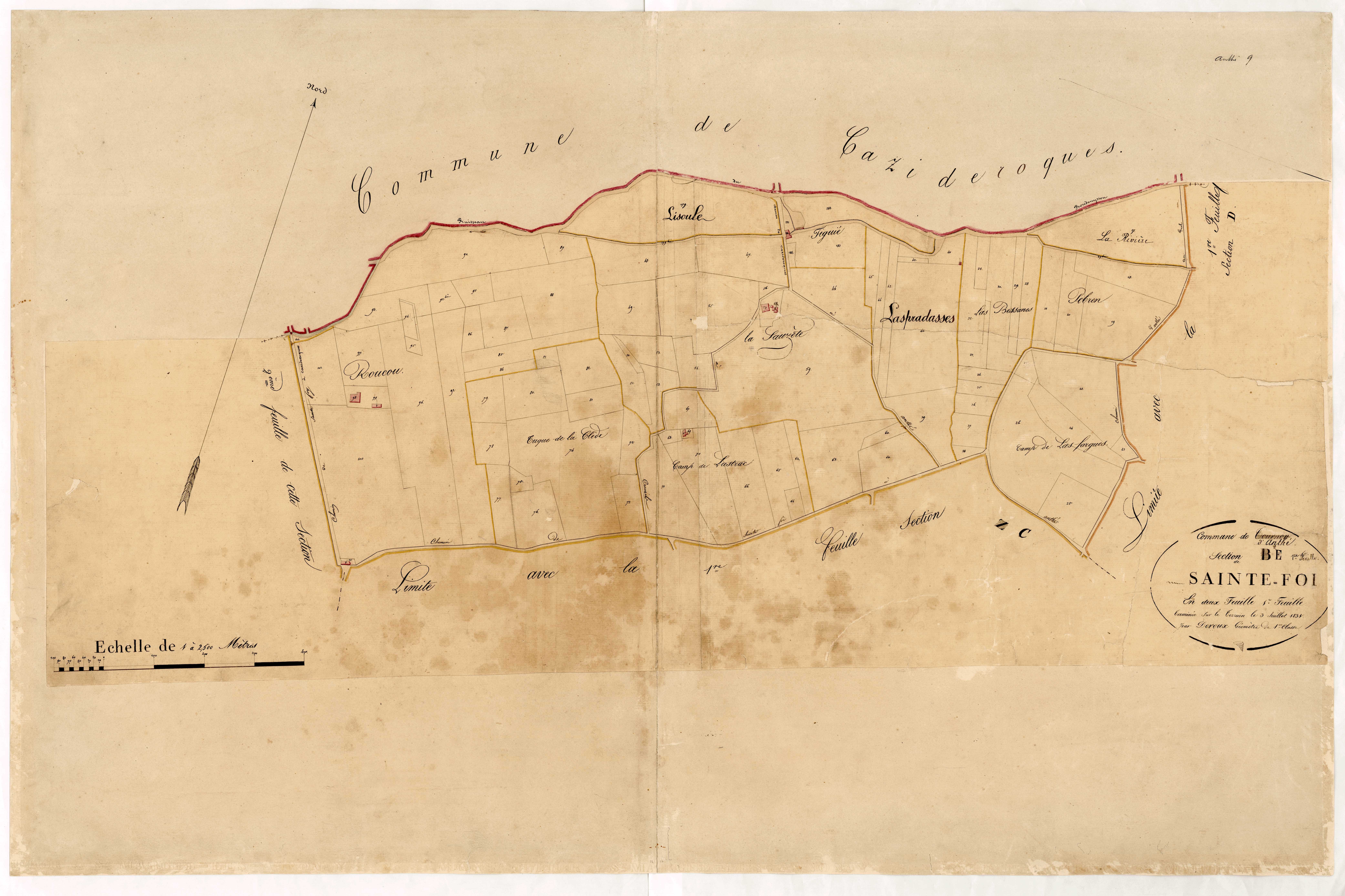 Plan napoléonien-E1 Sainte-Foi, Anthé