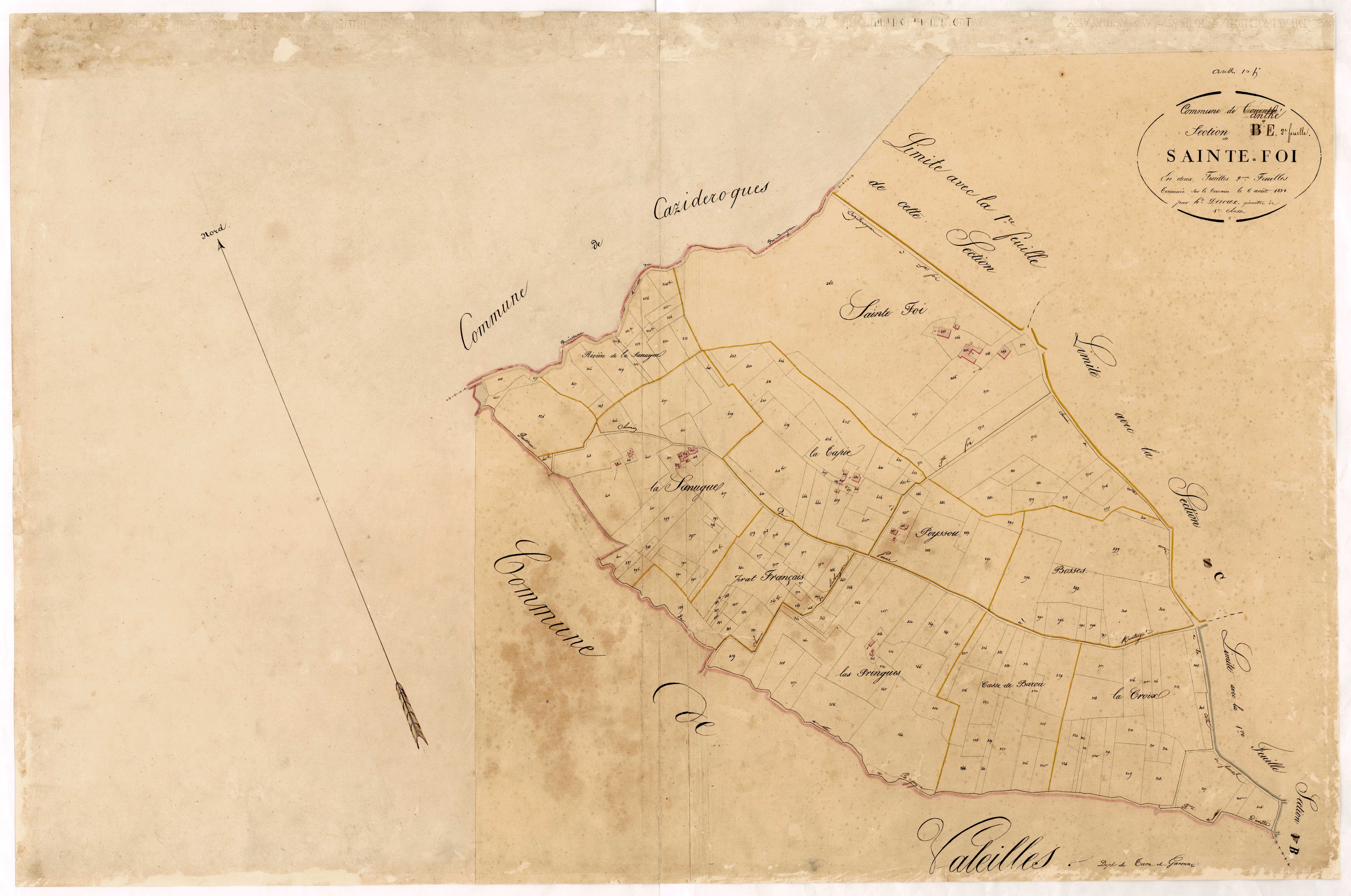 Plan napoléonien-E2 Sainte-Foi, Anthé