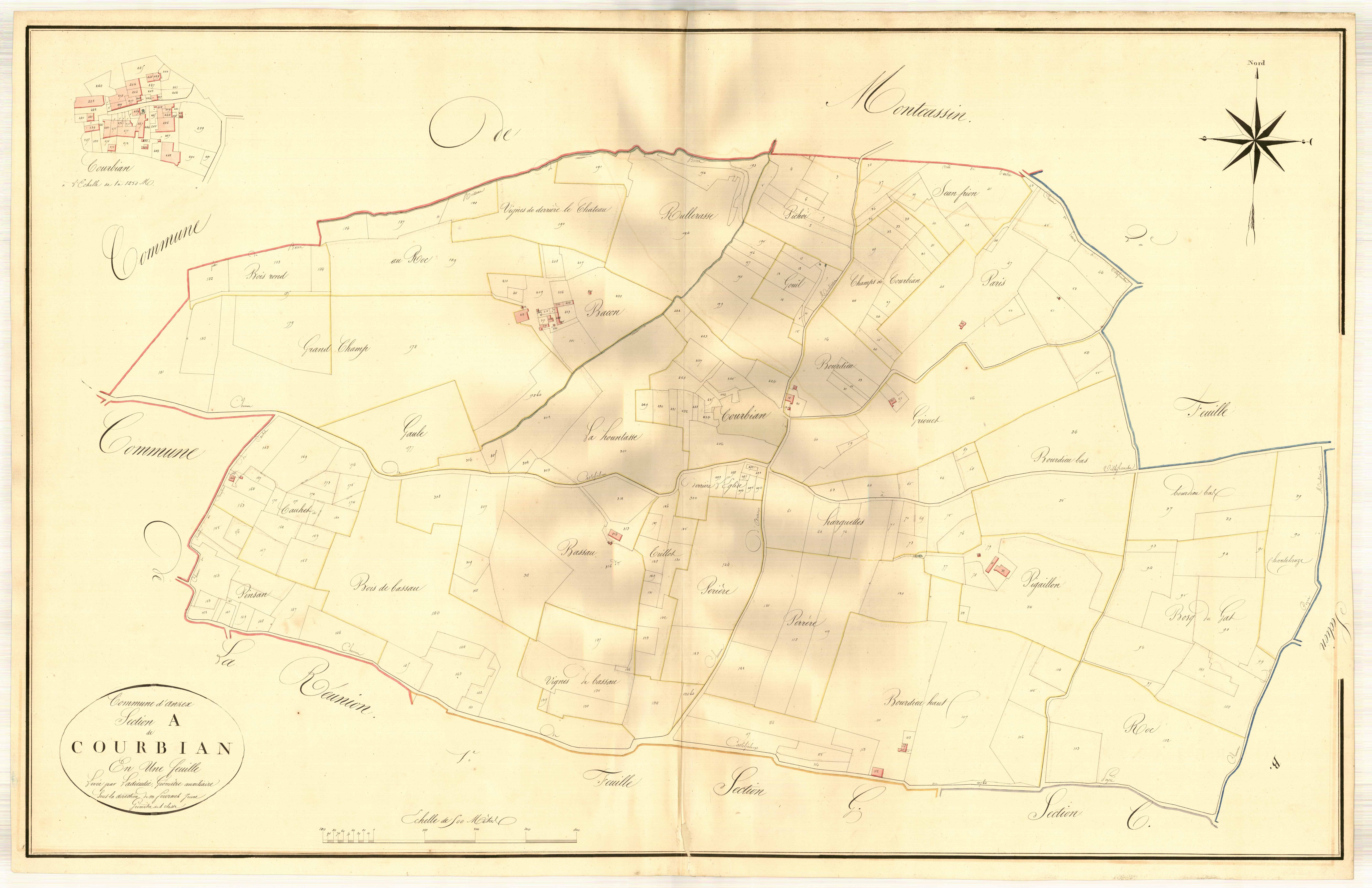 Plan napoléonien, atlas-A Courbian, Anzex