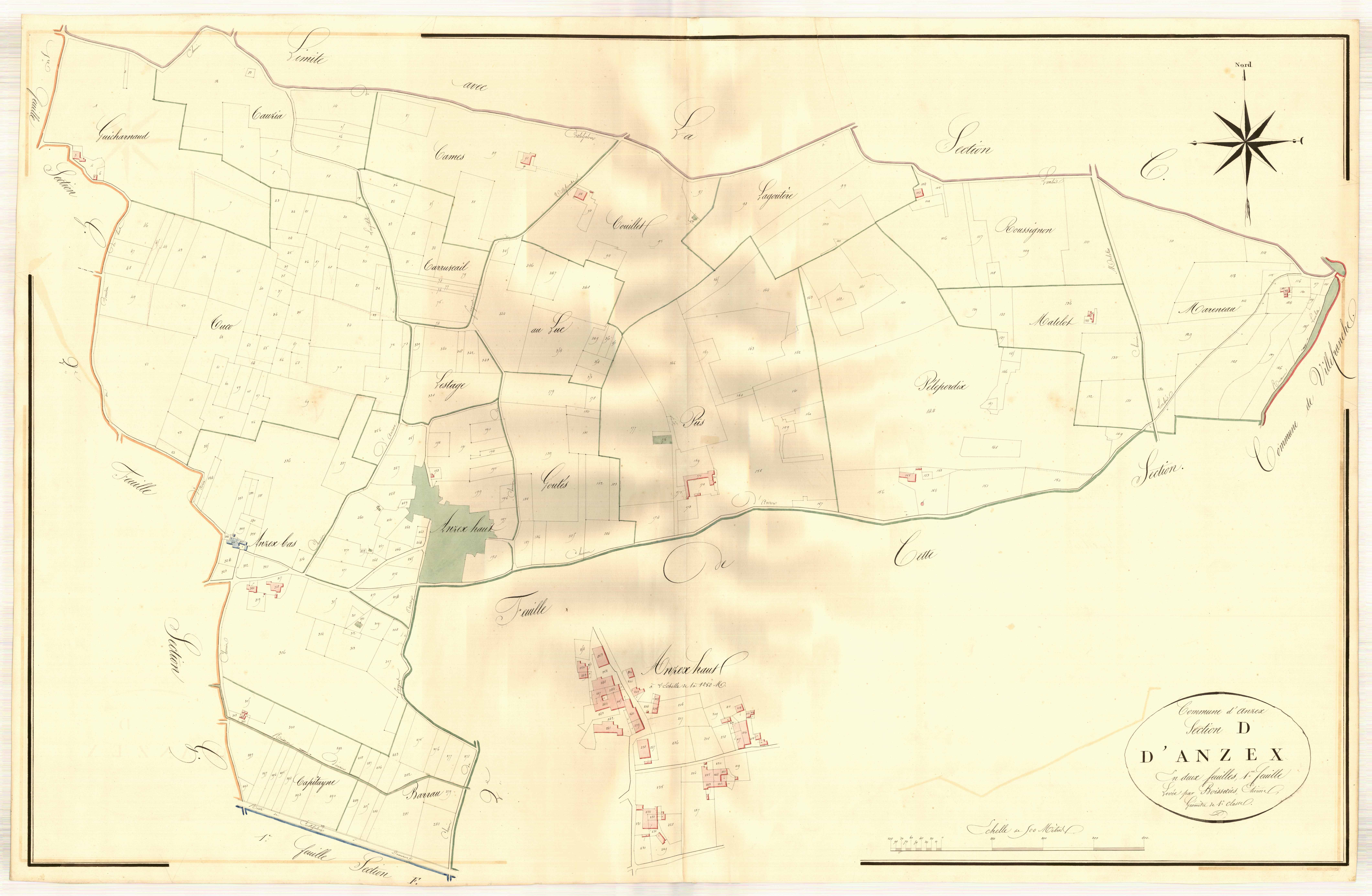 Plan napoléonien, atlas-D1 Anzex, Anzex