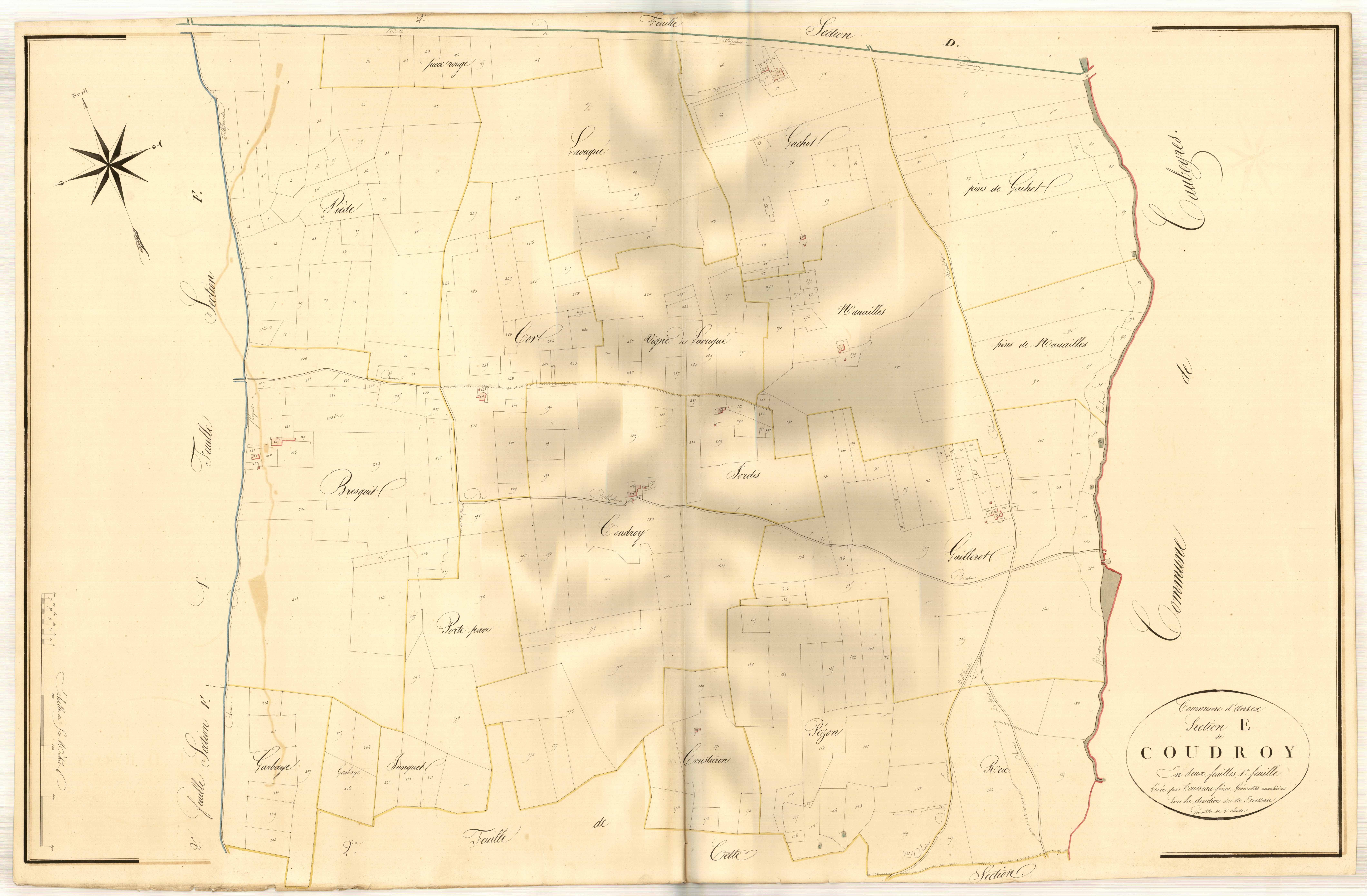 Plan napoléonien, atlas-E1 Coudroy, Anzex