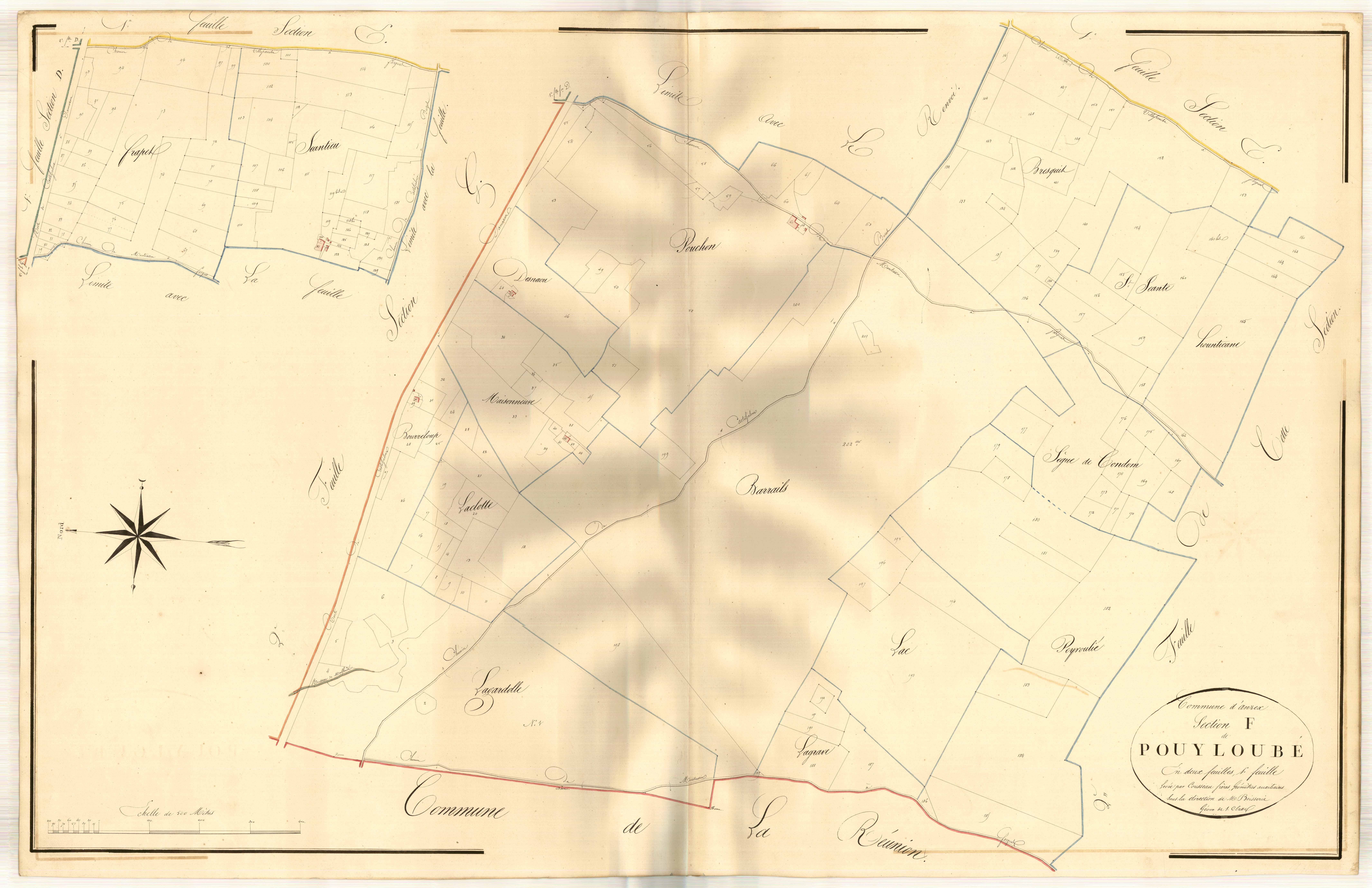 Plan napoléonien, atlas-F1 Pouyloubé, Anzex