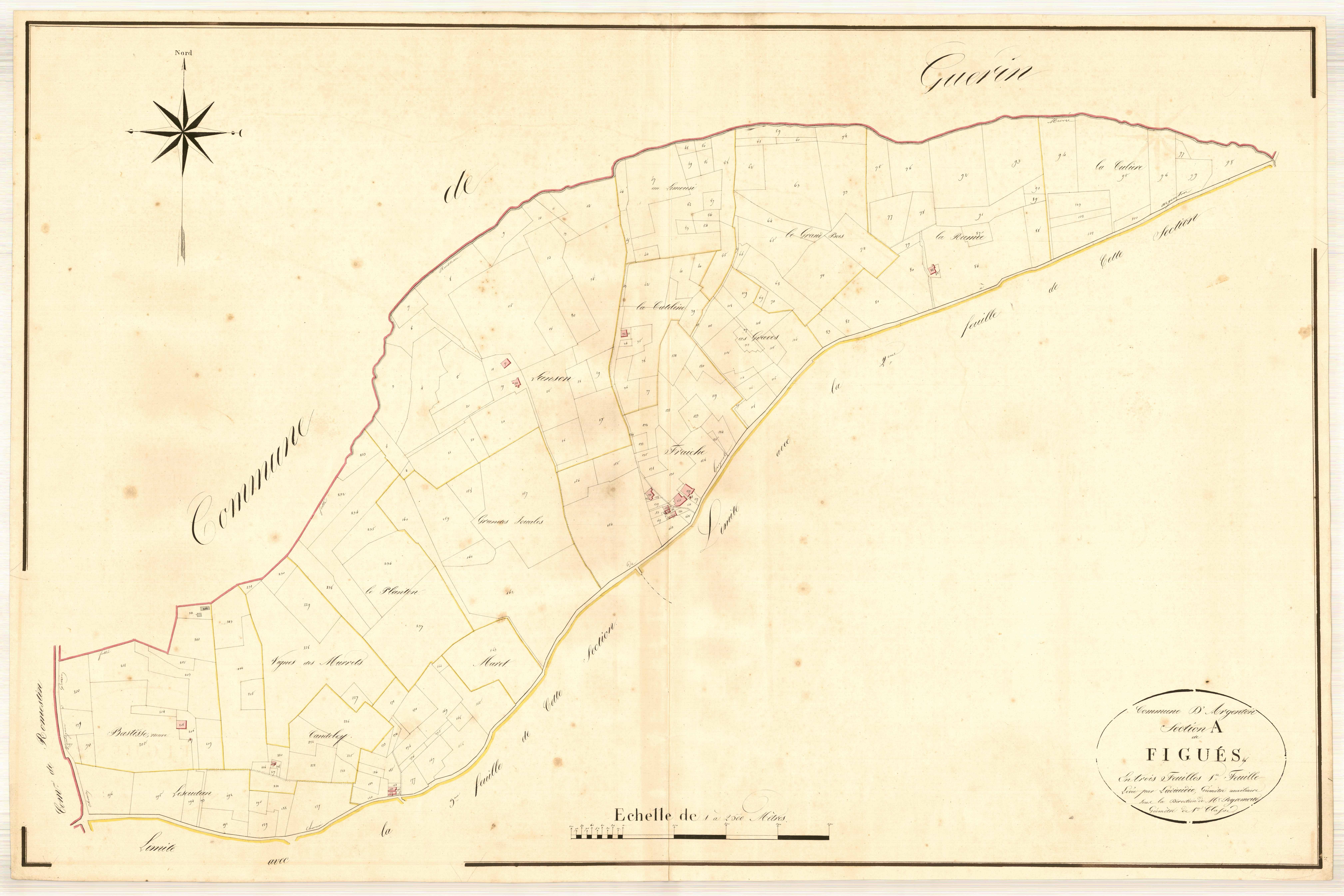 Plan napoléonien, atlas-A1 Figués, Argenton