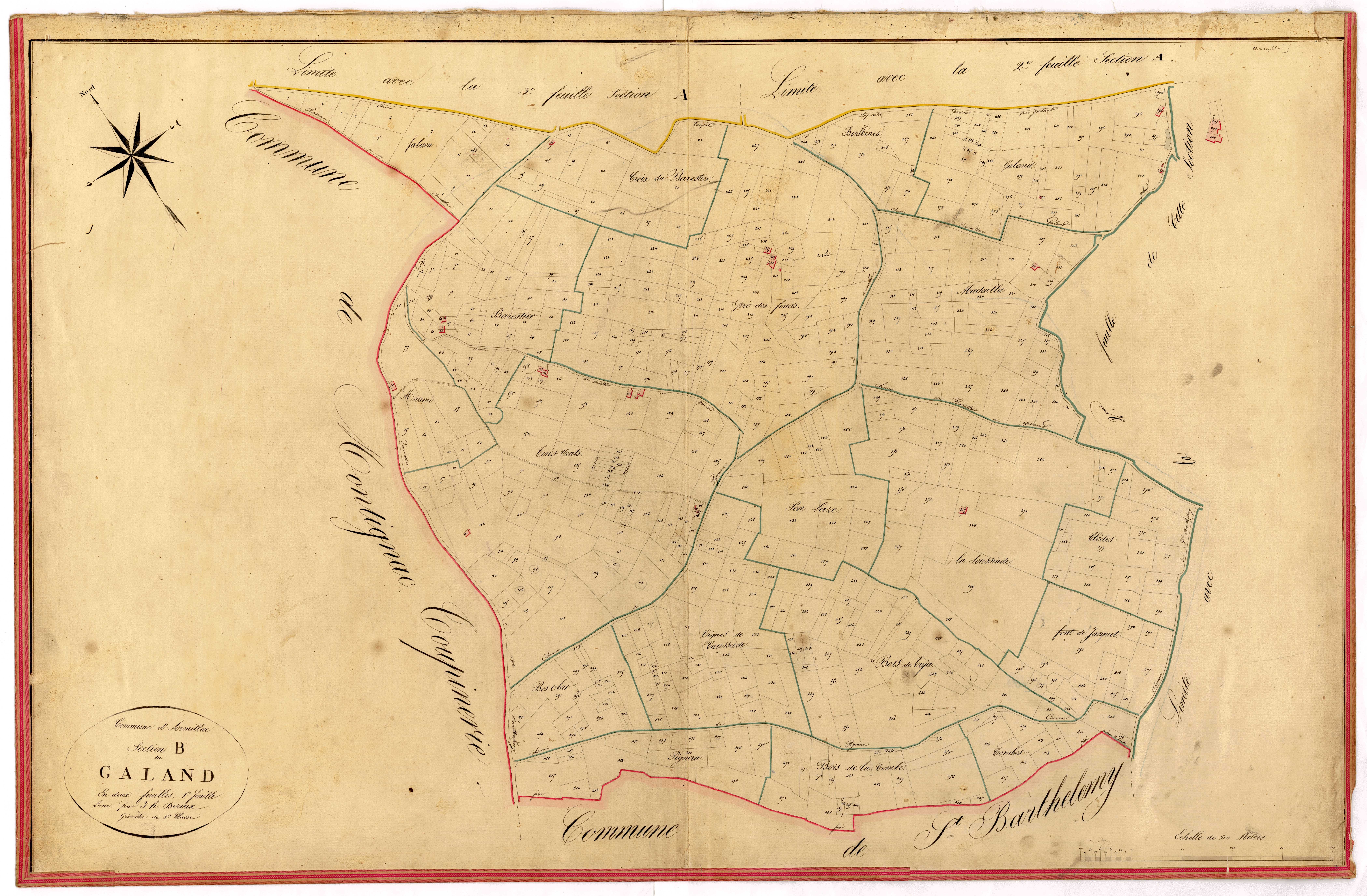 Plan napoléonien-B1 Galand, Armillac