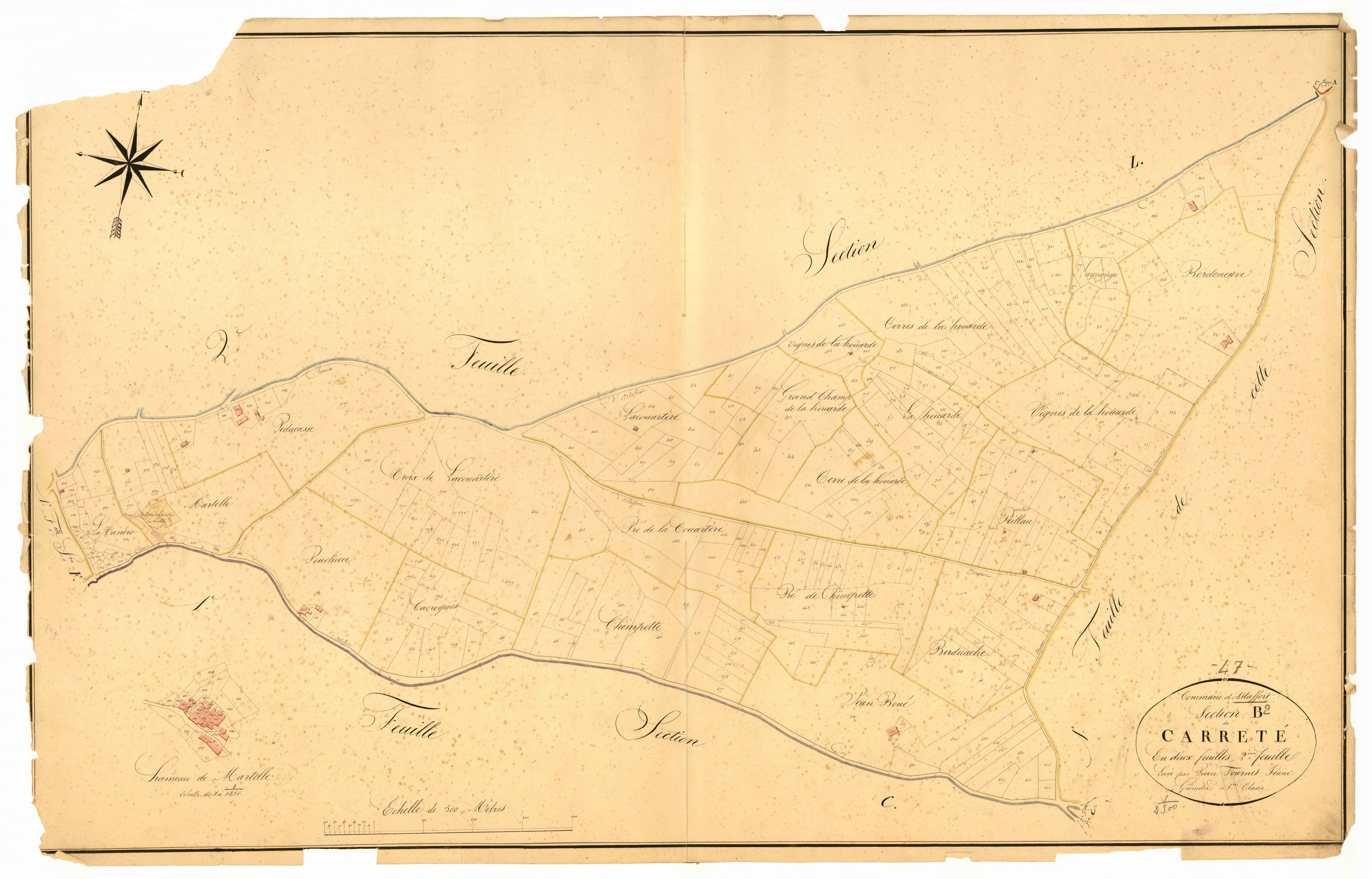 Plan napoléonien, atlas-B2 Carrète, Astaffort