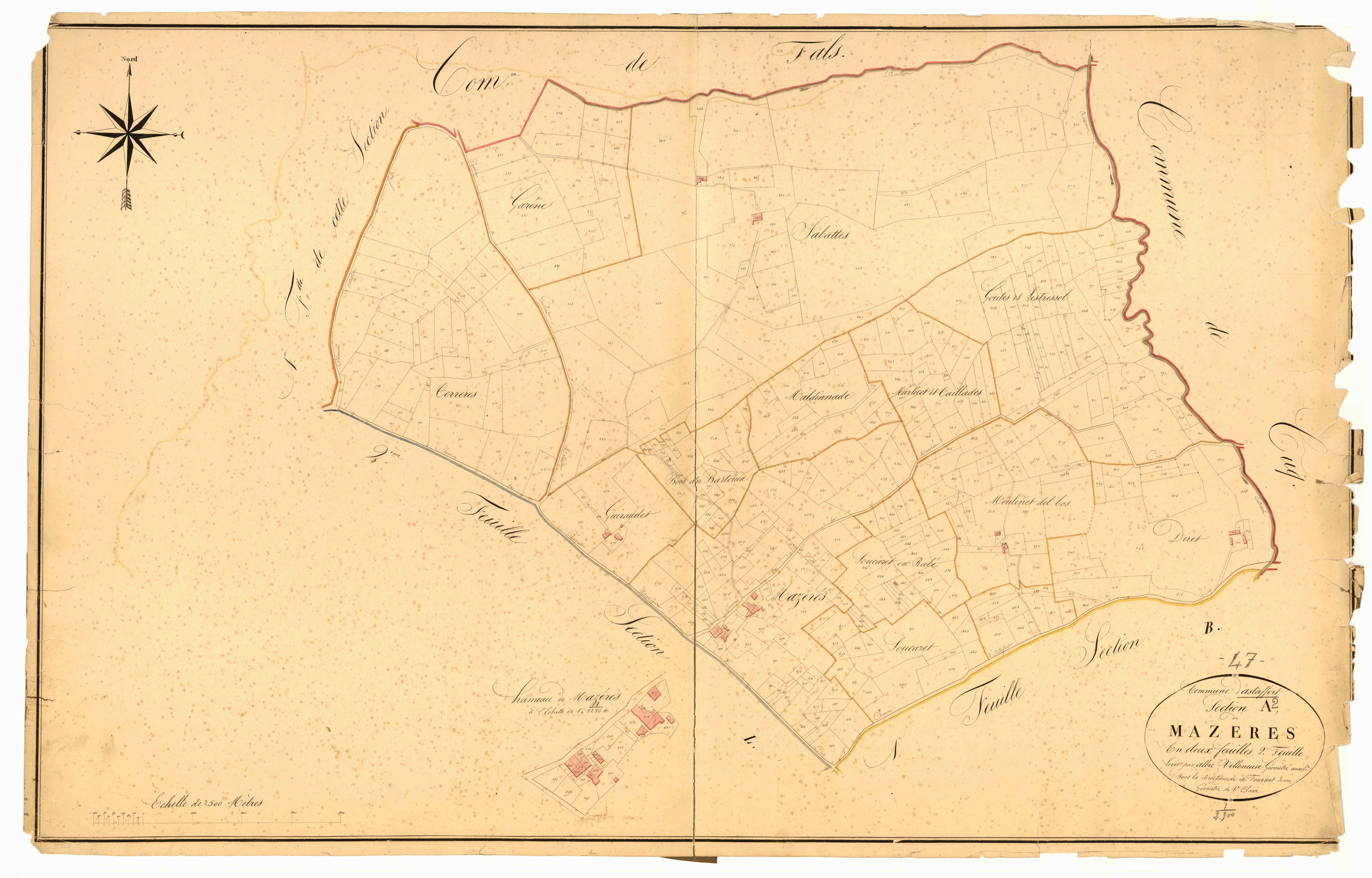 Plan napoléonien, atlas-A2 Mazères, Astaffort